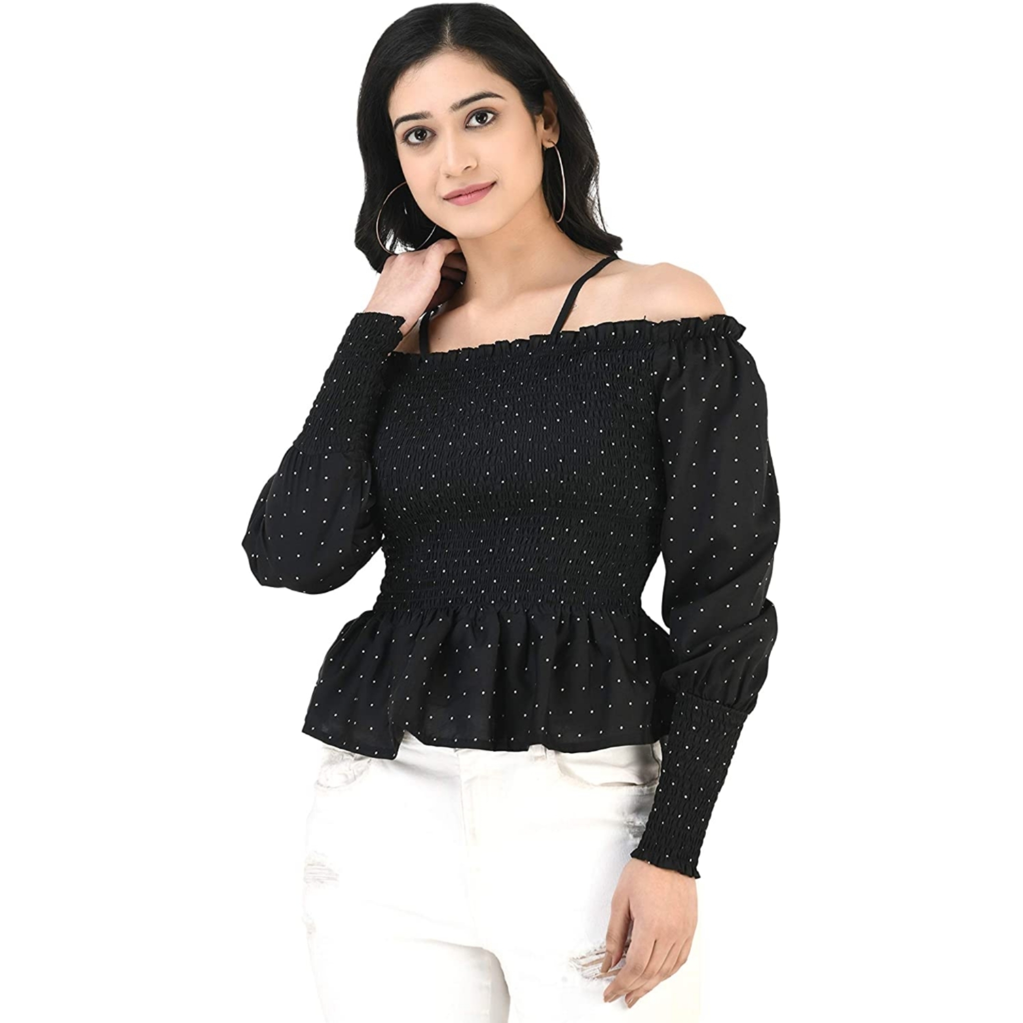 Women's Casual Polka Print Top