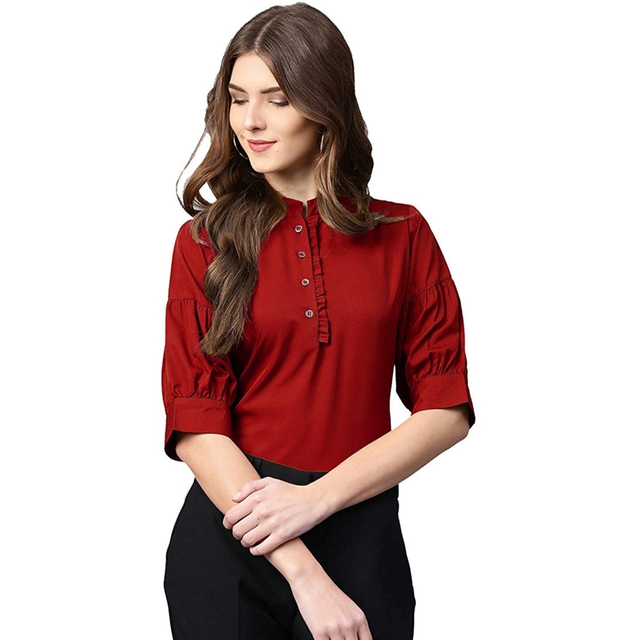 Button Front Women's Top