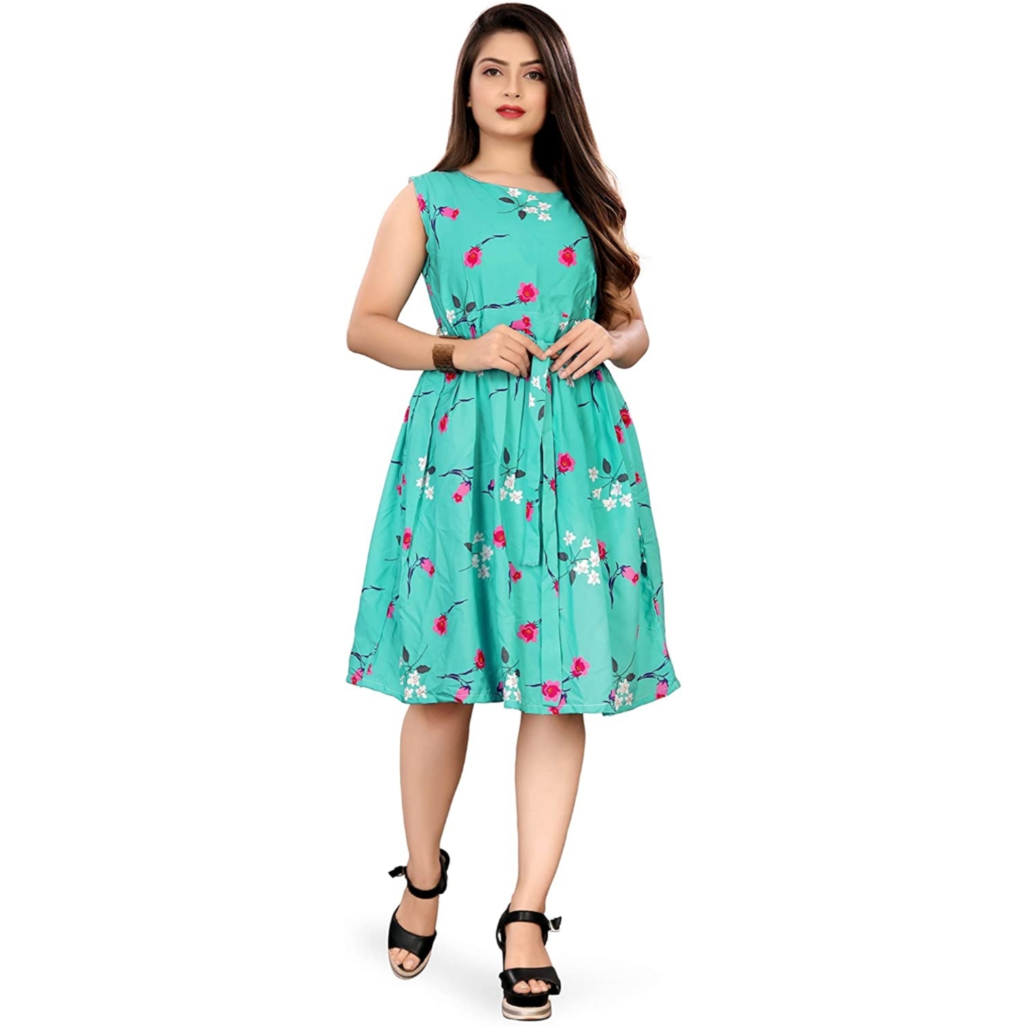 Women's Printed Knee Length Dress
