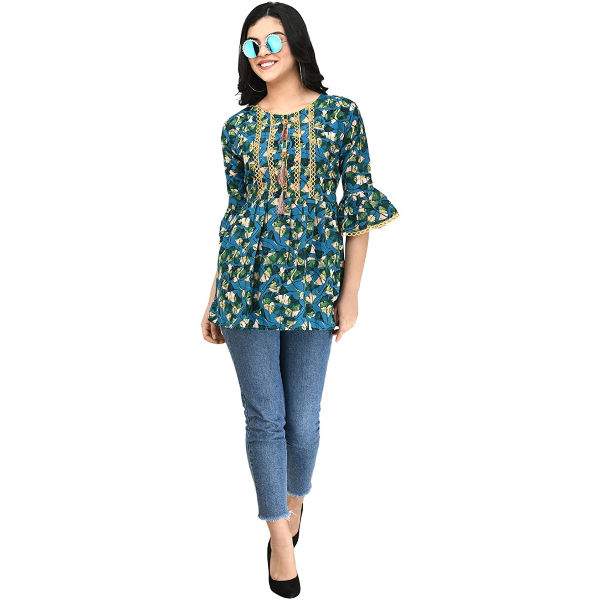 Women's Printed Rayon Top