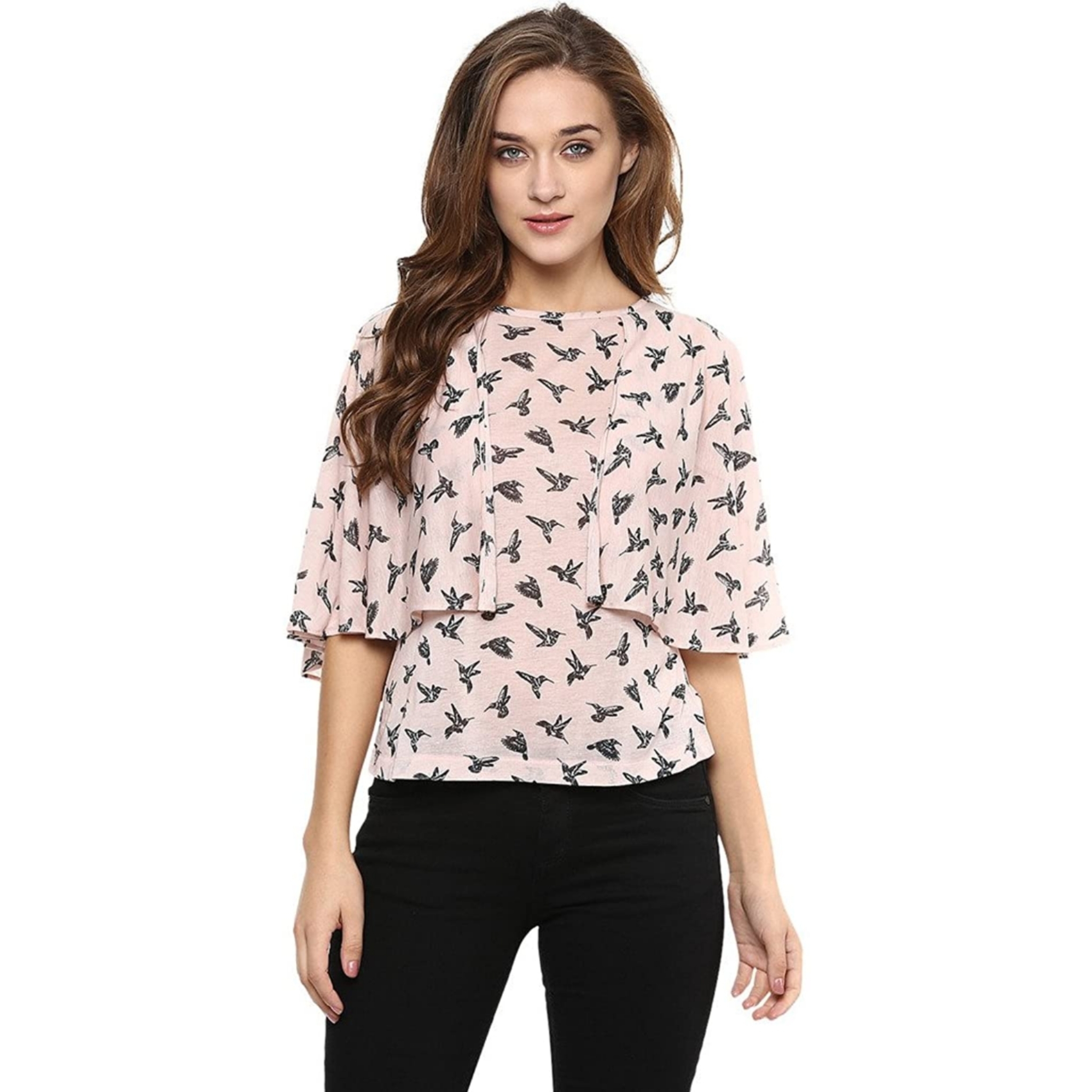 Women's Printed Cape Top