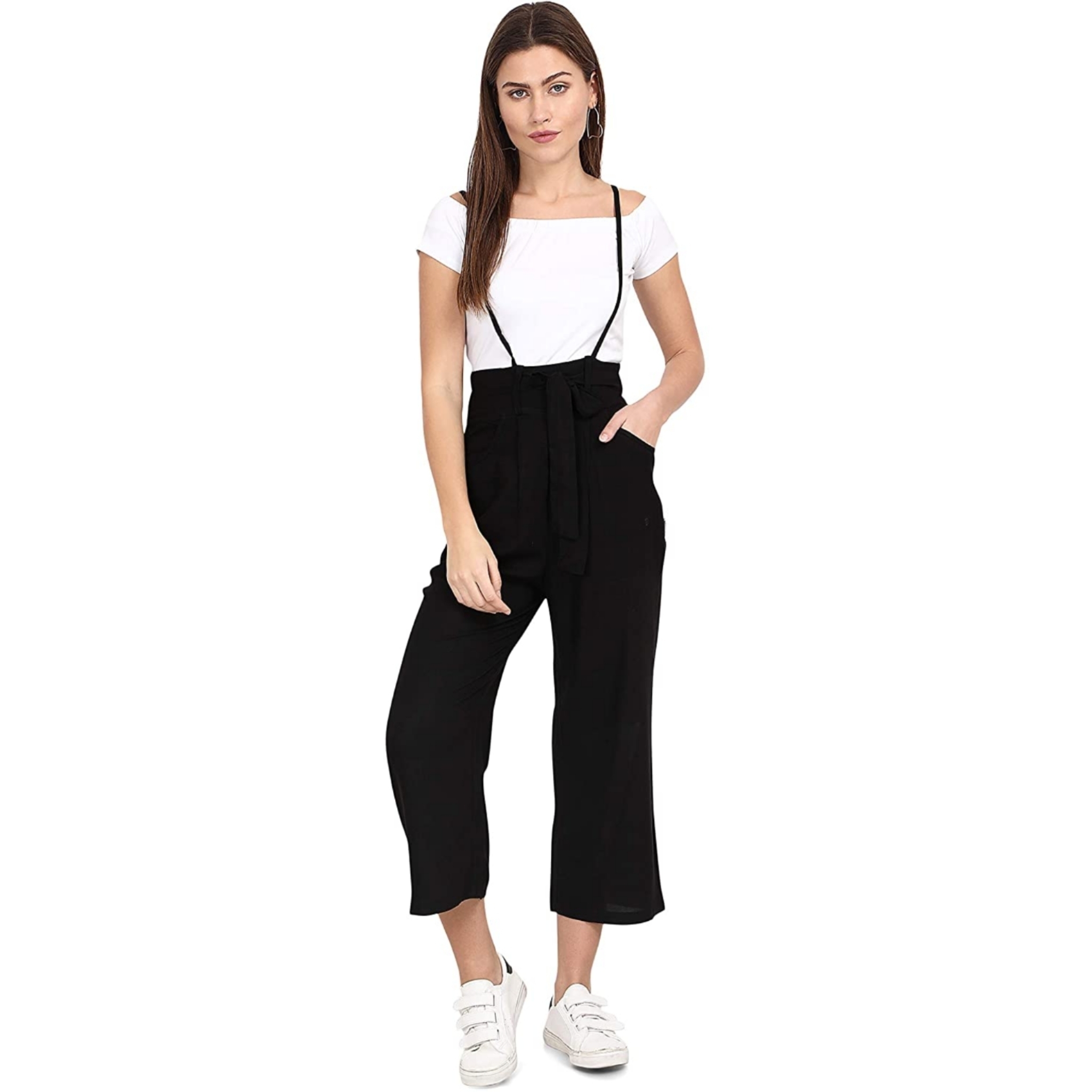Women's Rayon Dungarees with T-shirt