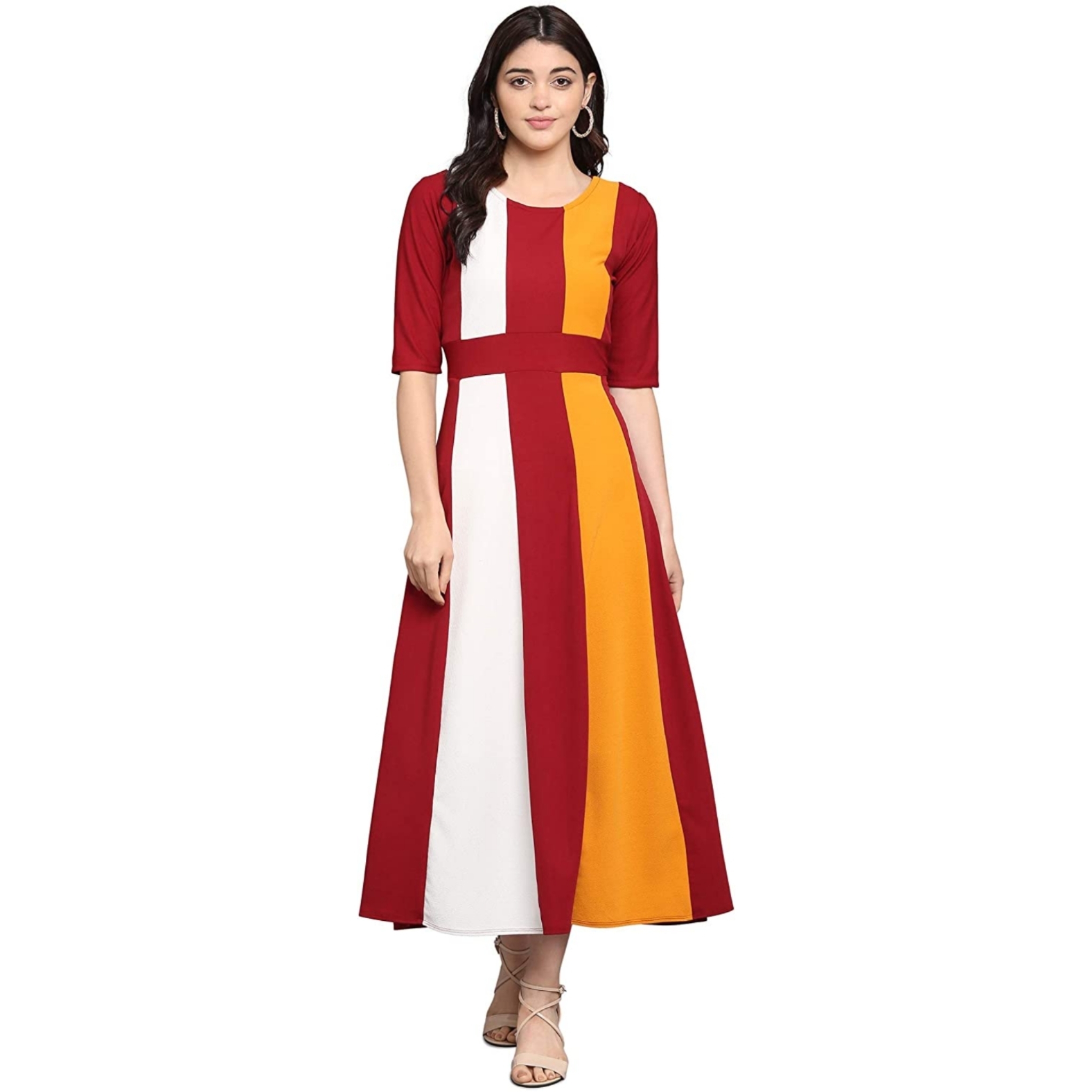 Women's Maroon Empire Dress