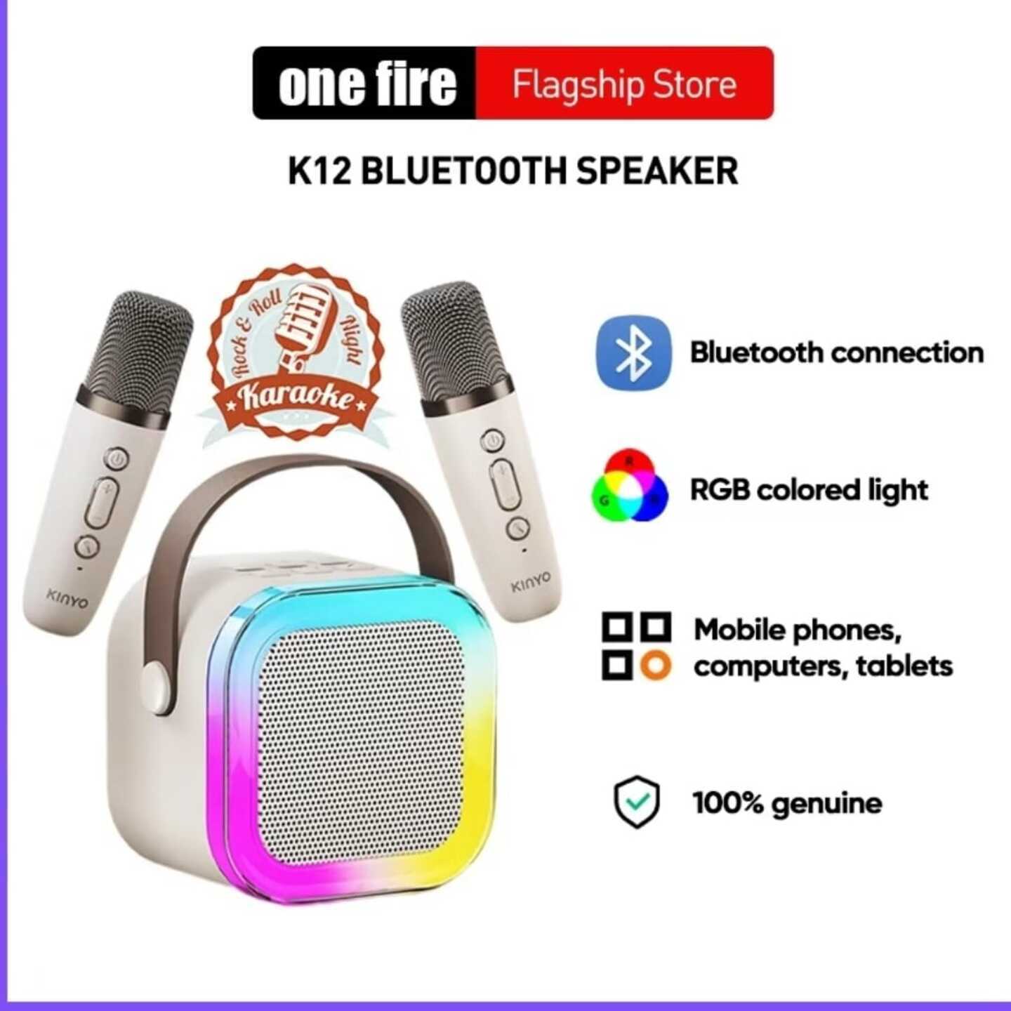 2024 Newest Wireless Mini Karaoke Speaker and Microphone Portable Home BT Party Speaker Mic Gift