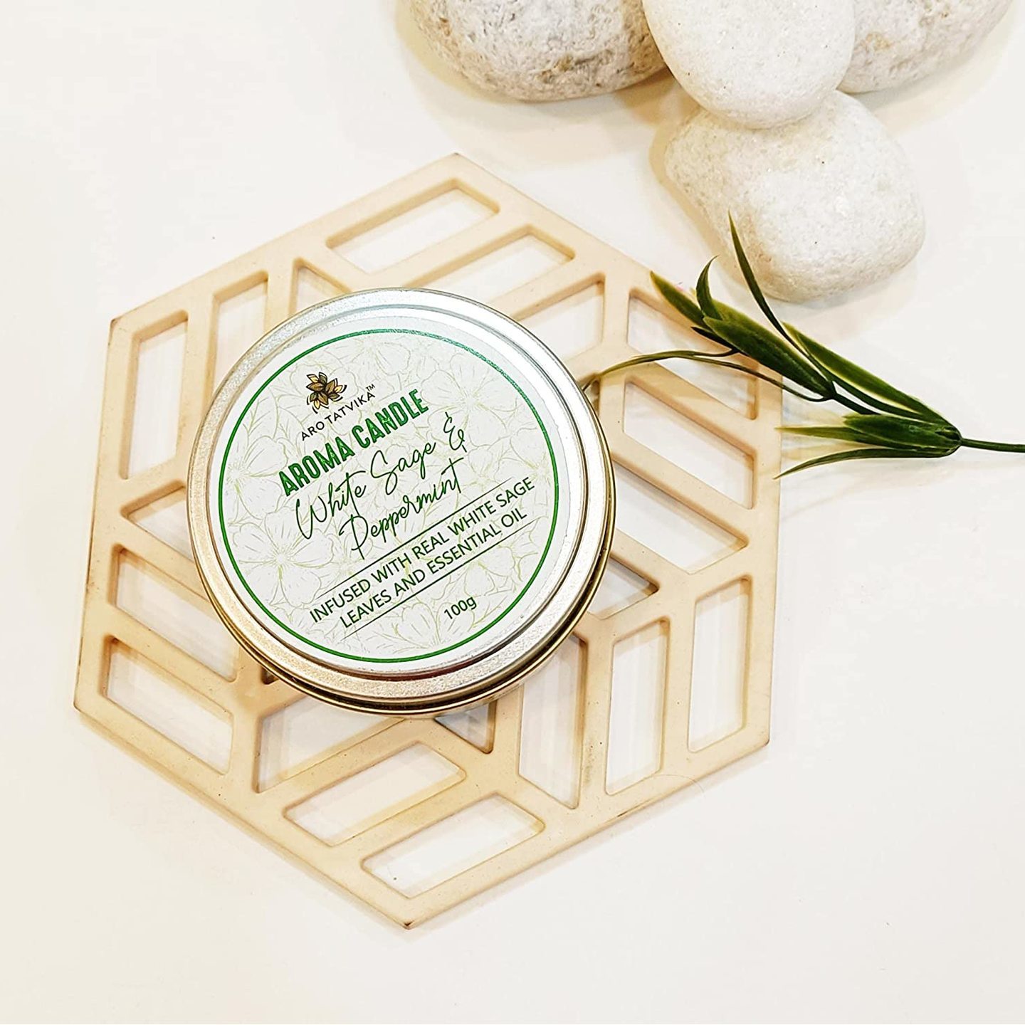 White Sage & Peppermint Aroma Candle