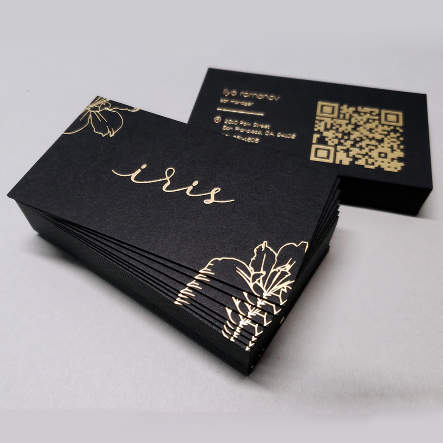 Premium Visiting Card - Golden Embossing on Front Side & Both Side Printed Card with Matt Lamination & Spot UV  - 1000 nos.