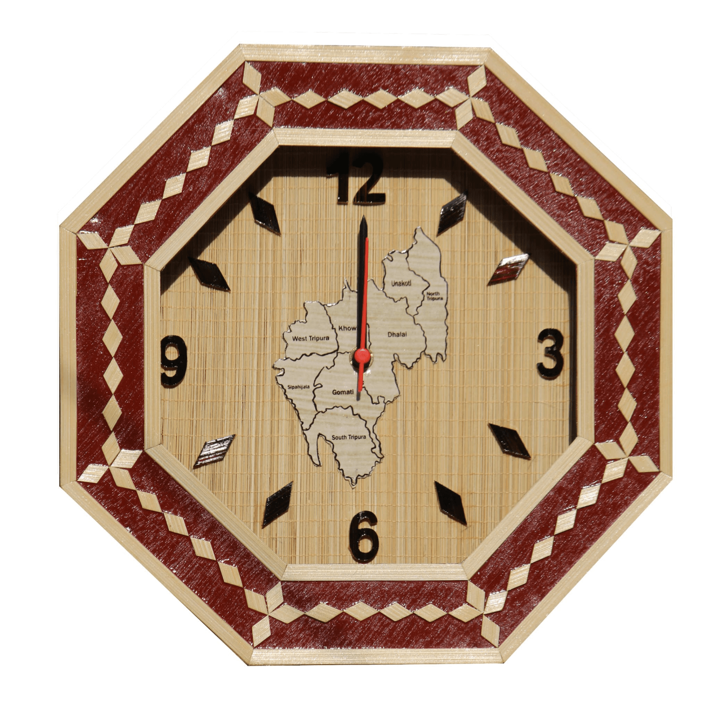 Tripura map clock