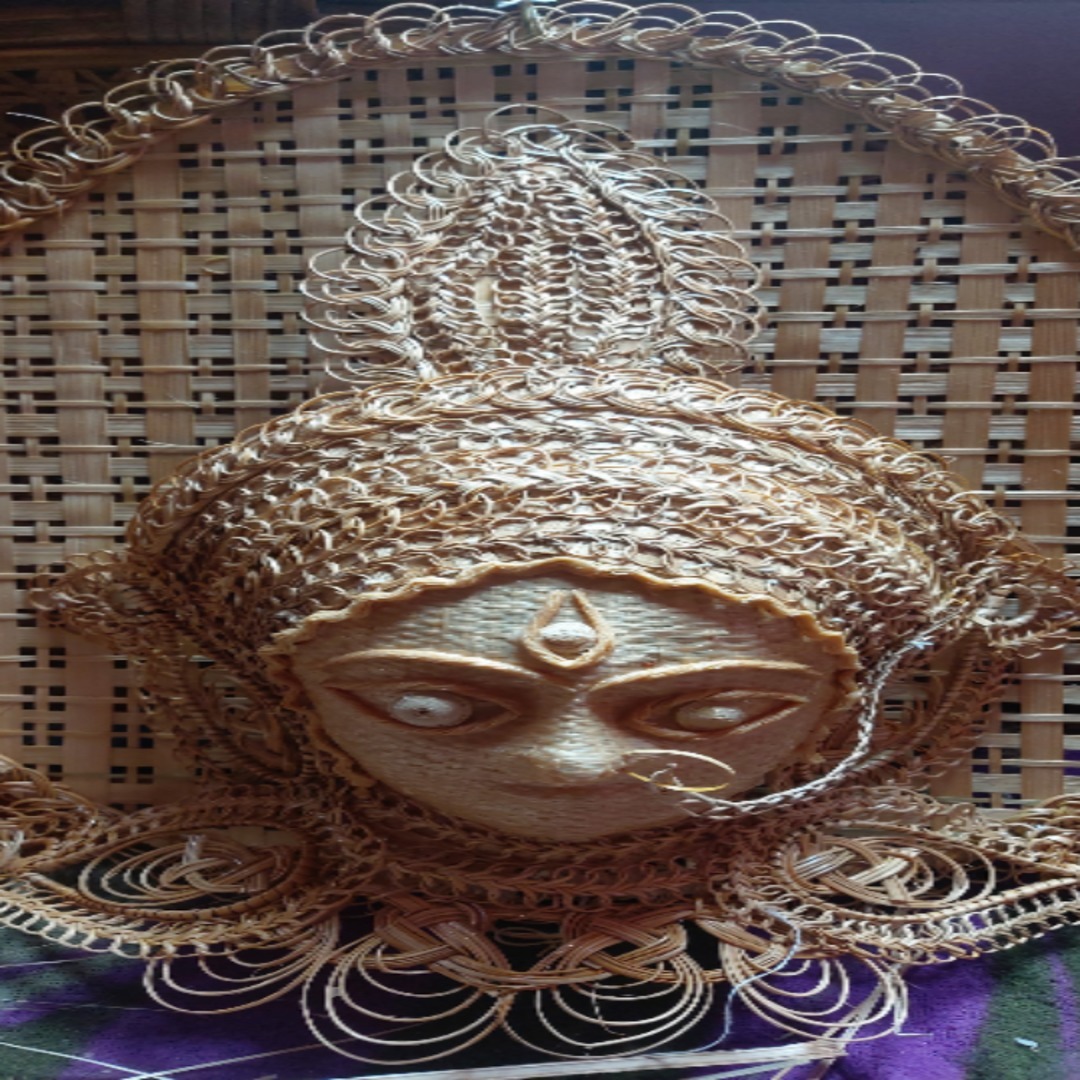 Rare Maa Durga Bamboo Sculpture 