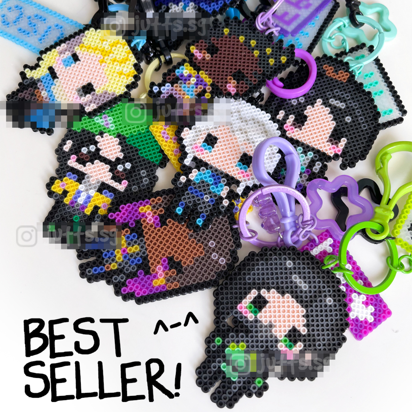 Valorant Pixel Art, Perler Beads Keychain  Jett Killjoy Neon Omen Reyna Sage Skye Sova Viper