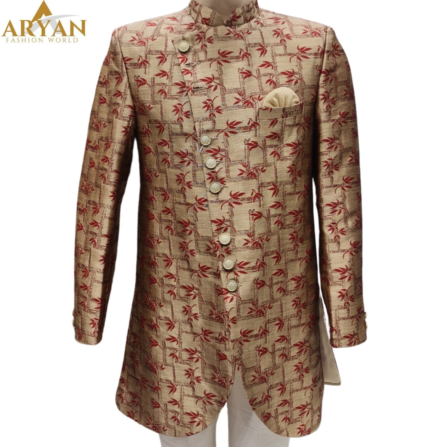 Rose Gold Printed Indo Western 