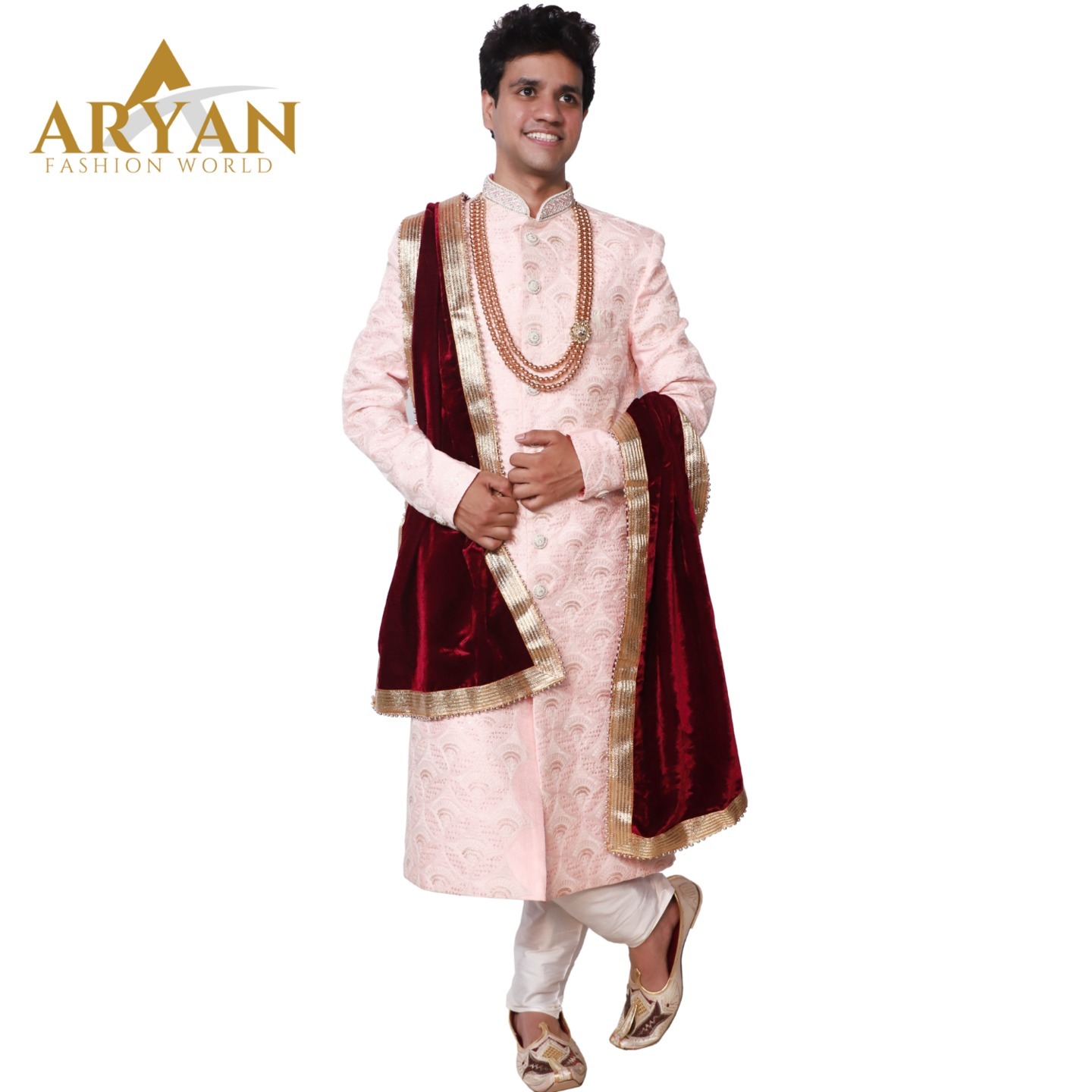 Sherwani Maroon Color