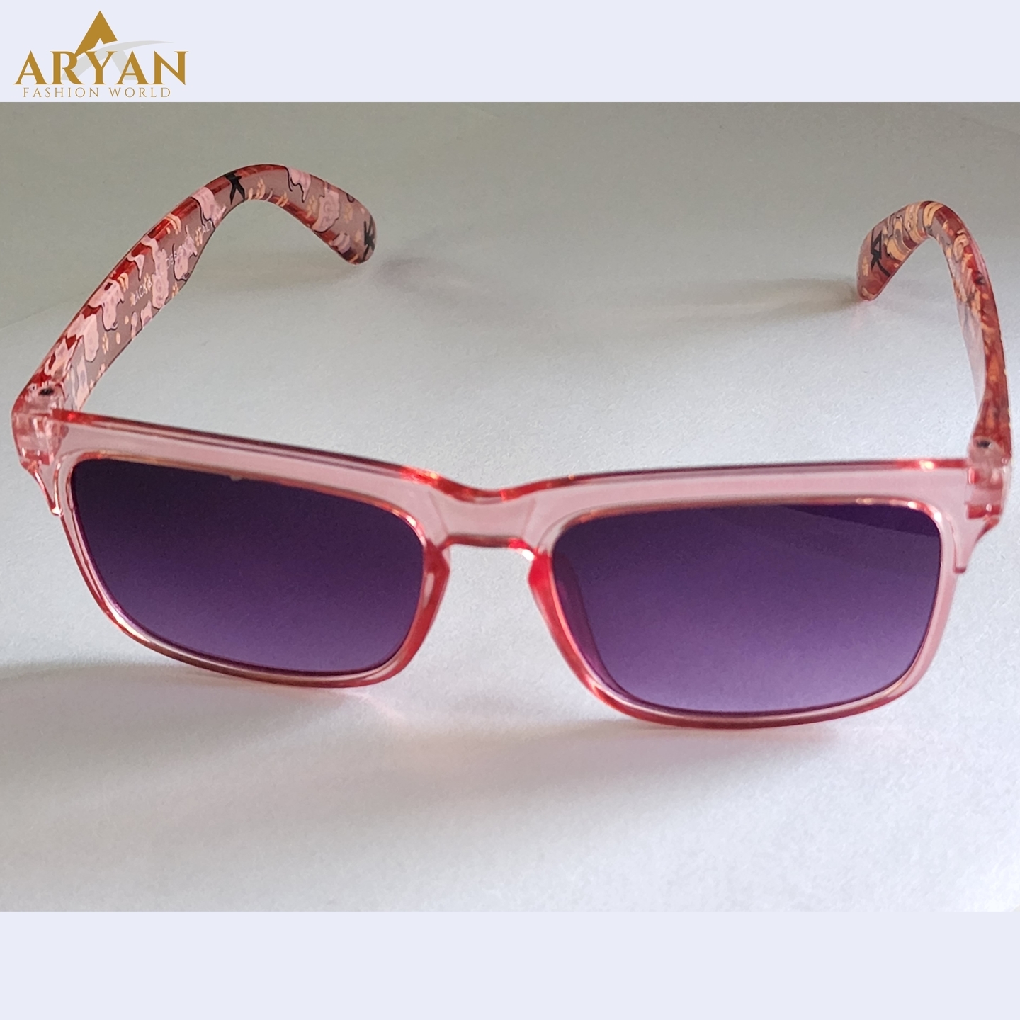 Red Color Designer Square kids Sunglasses