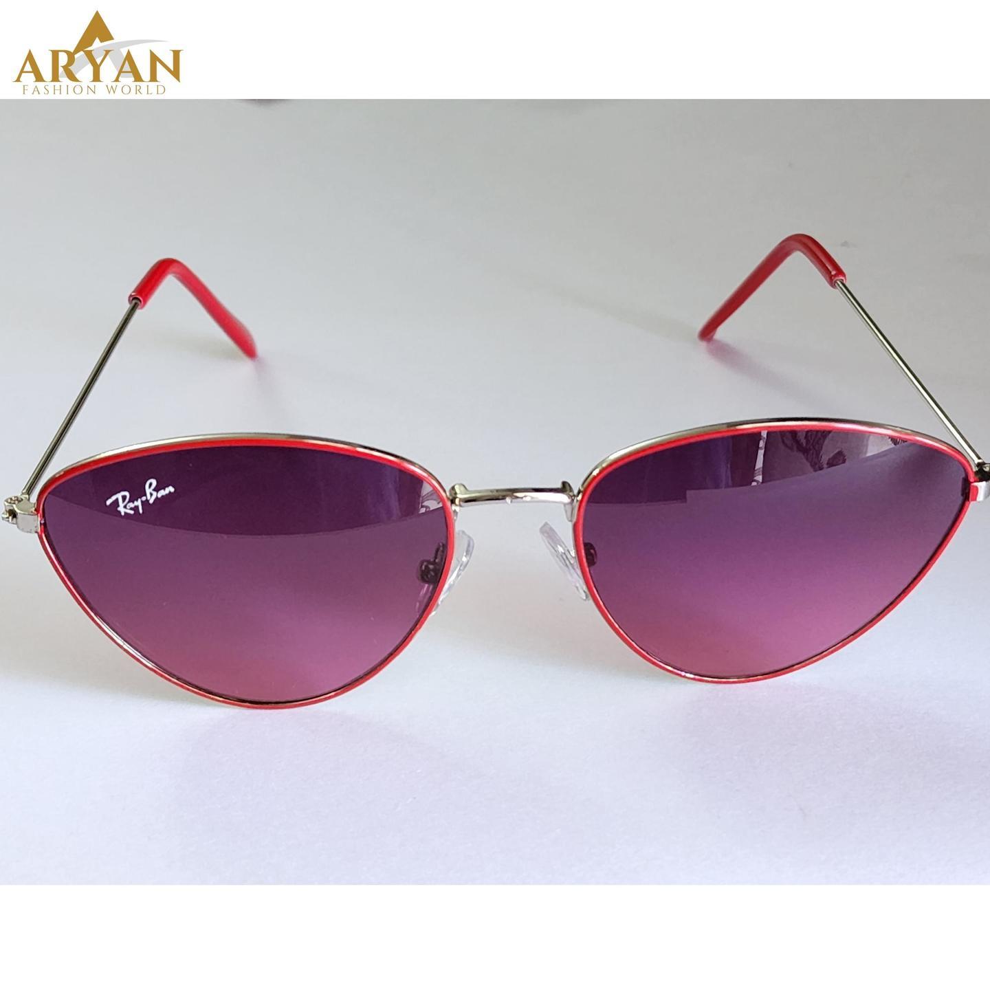 Stylish red metallic frame premium sunglasses