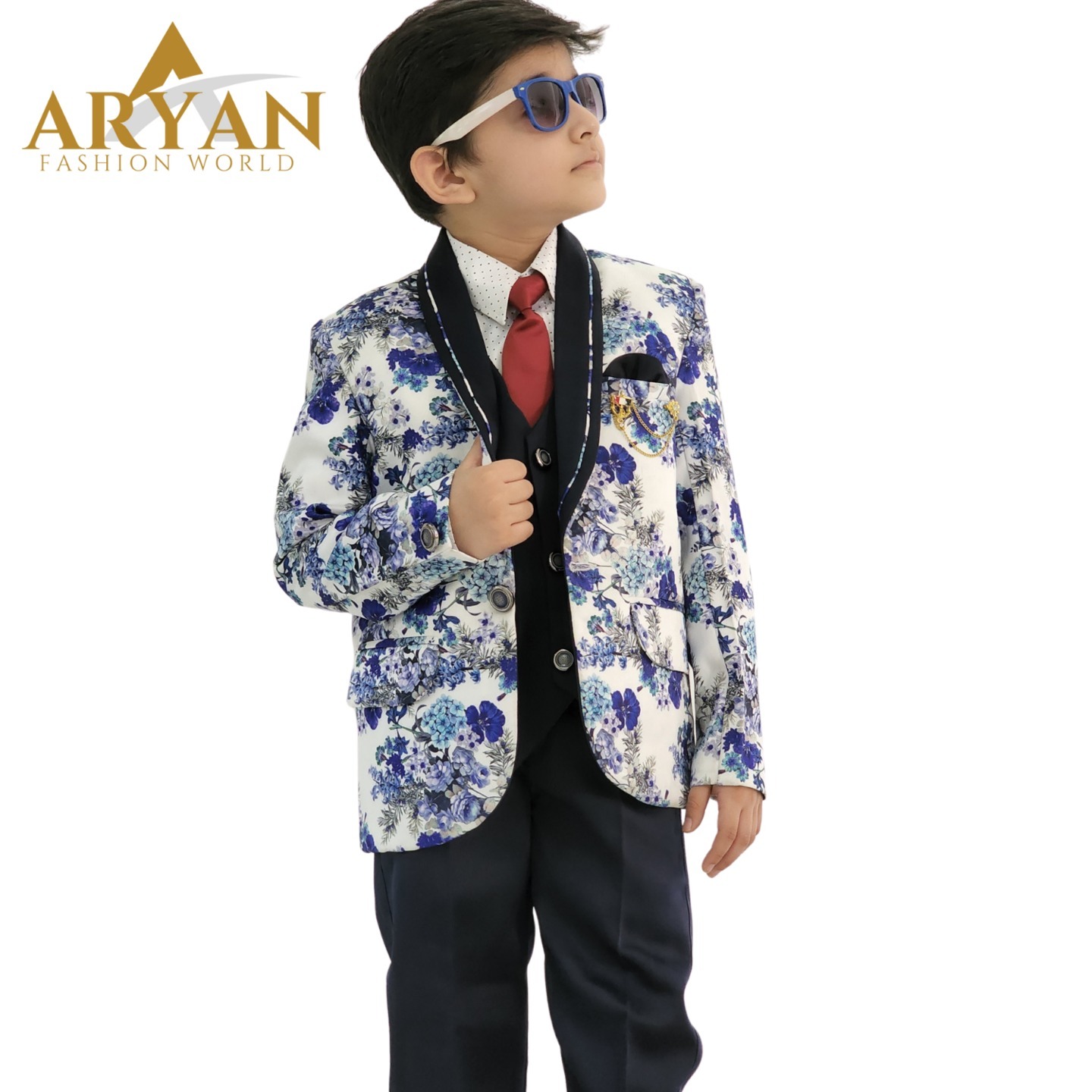 Stylish Blue Cool Tuxedo