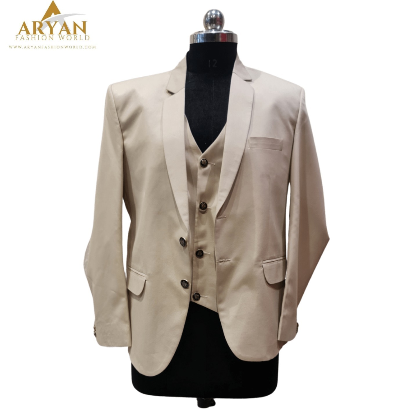 Cream Color Office Suit 
