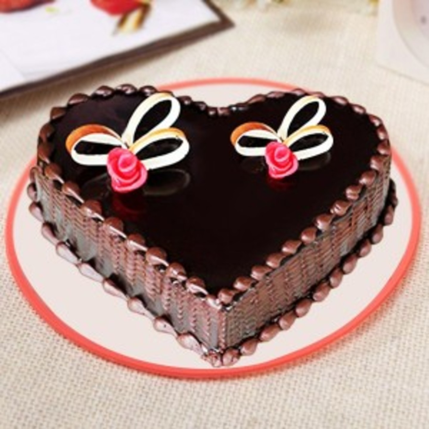 Delicious Truffle Heart Cake