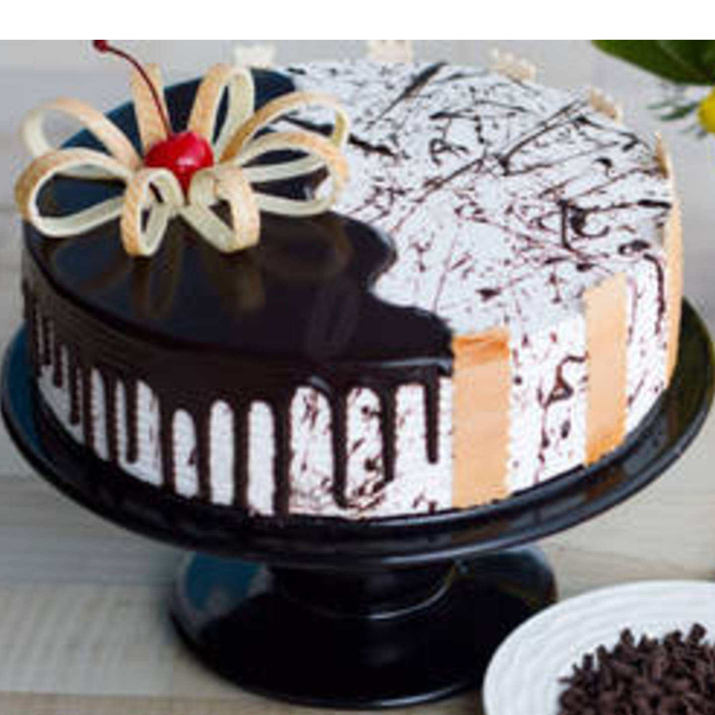 Half Chocolate Half Vanilla Cake
