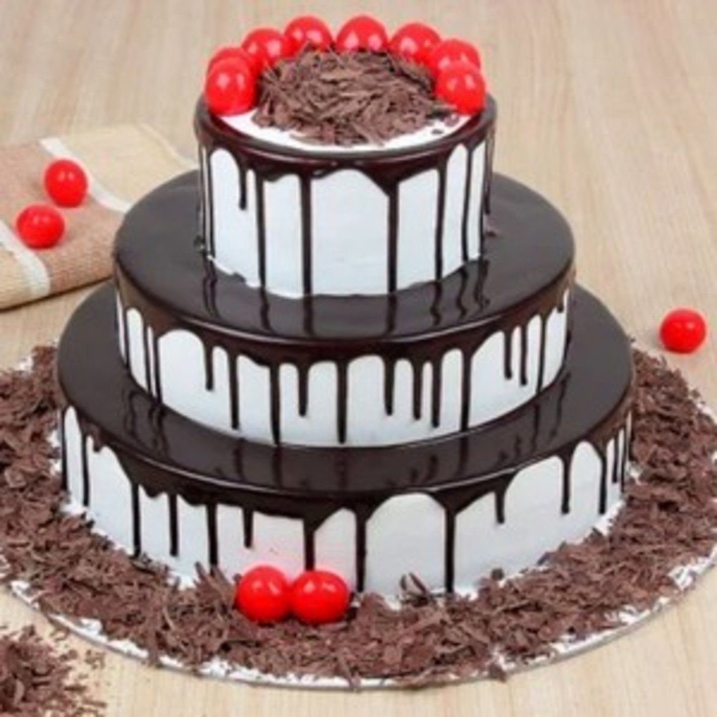 3 Tier Black Forest Cake