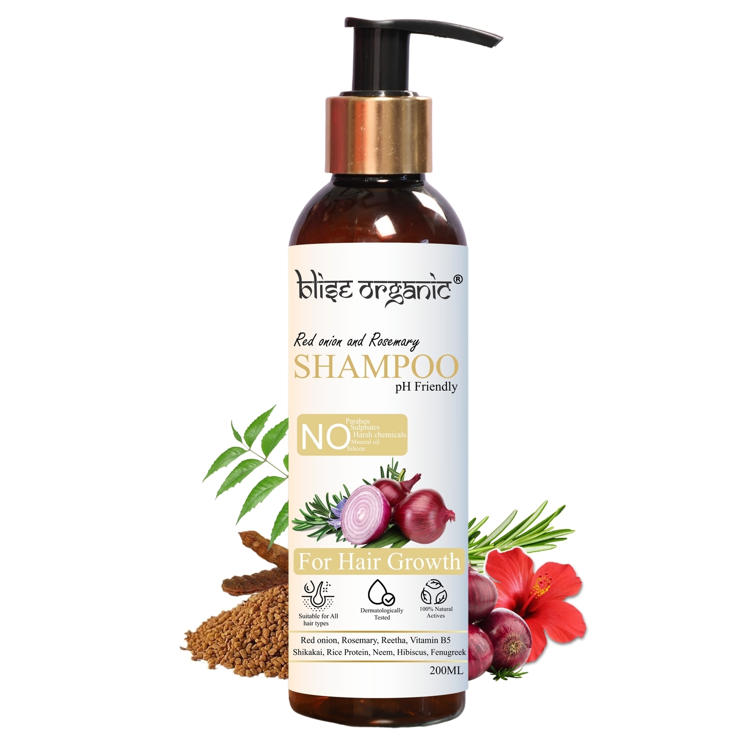 Red onion and Rosemary shampoo - For Hair Growth