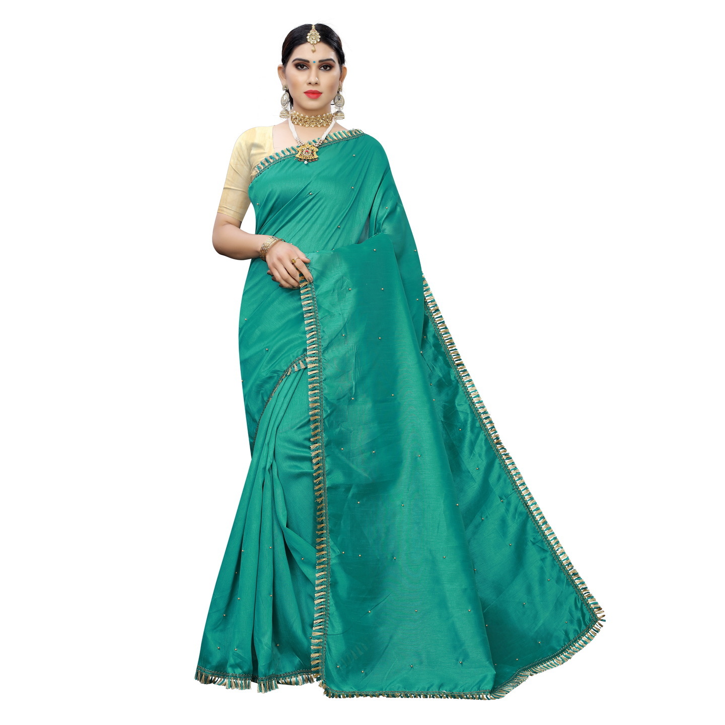 SAANVI DESIGNER RAMA SAREE