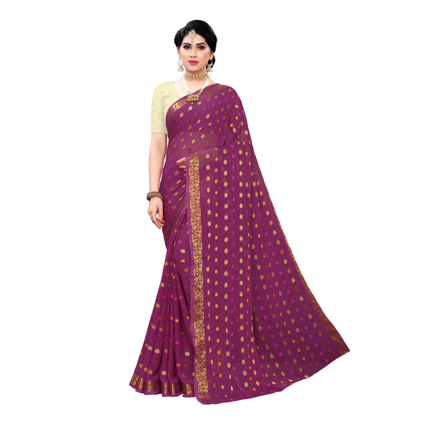 JUPITER WINE DESIGNER SAREE