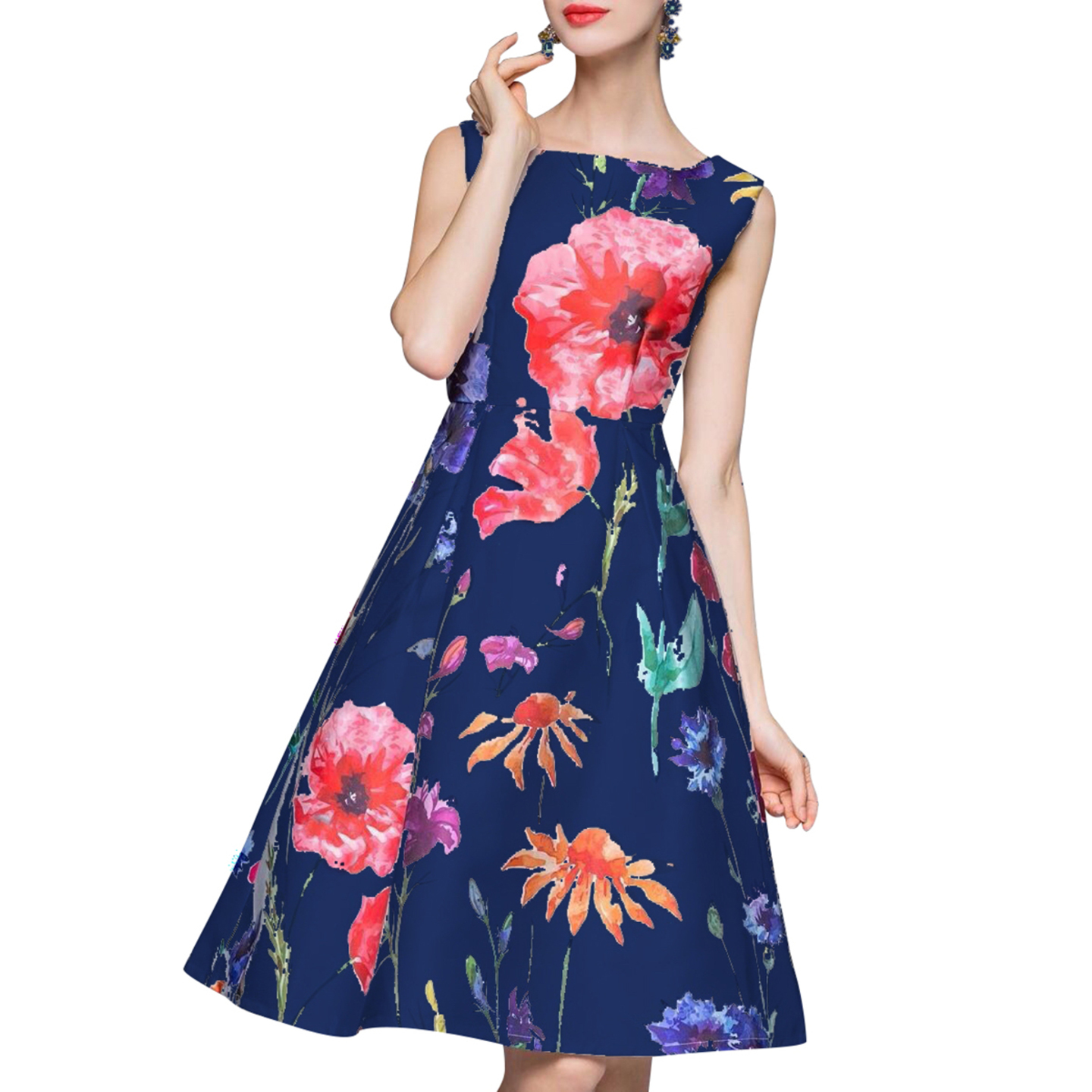 PIHU PRINTED WESTERN DRESS
