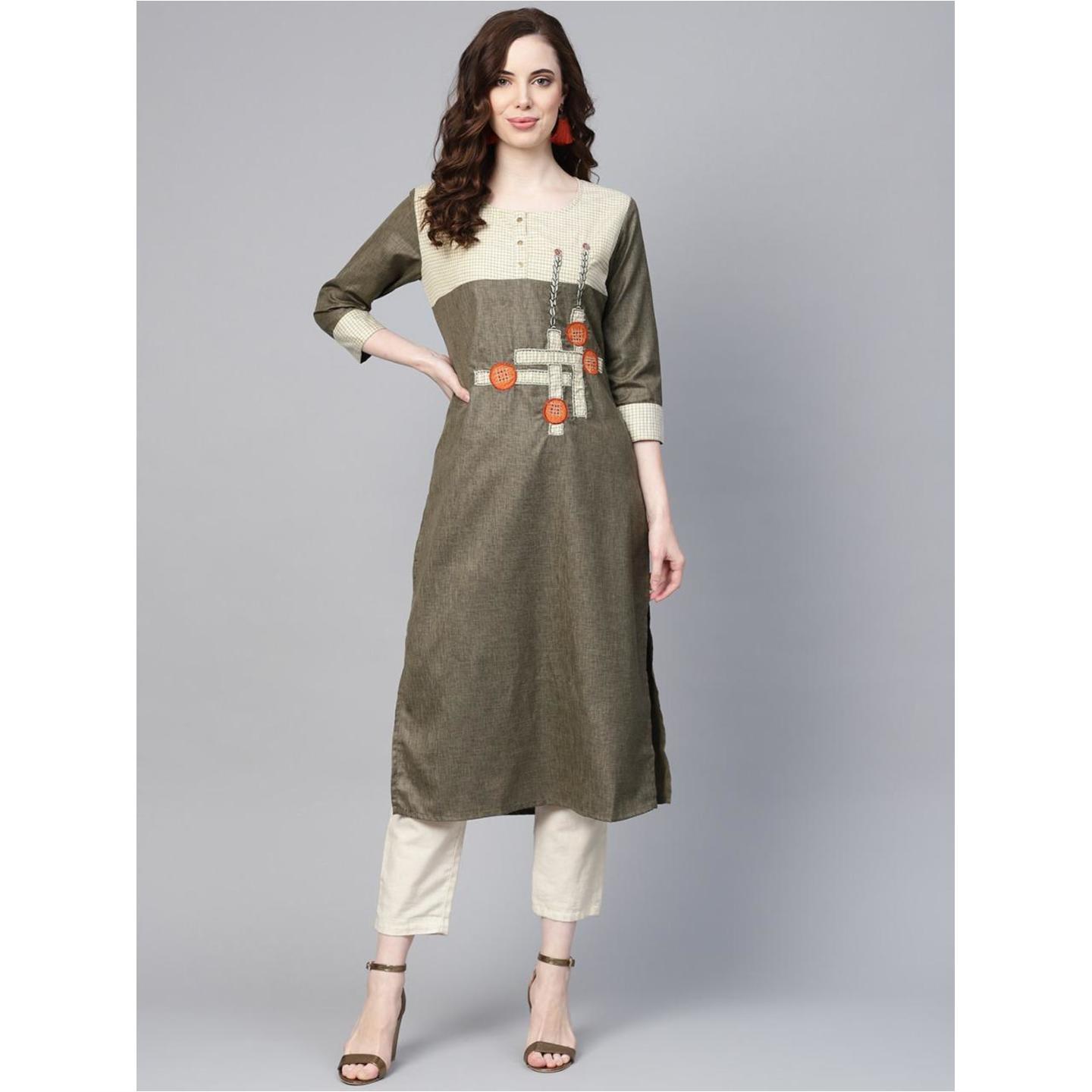 Jaipuri Embroidered Kurta