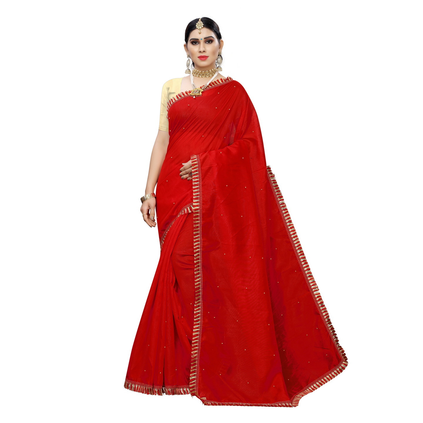 SAANVI DESIGNER RED SAREE