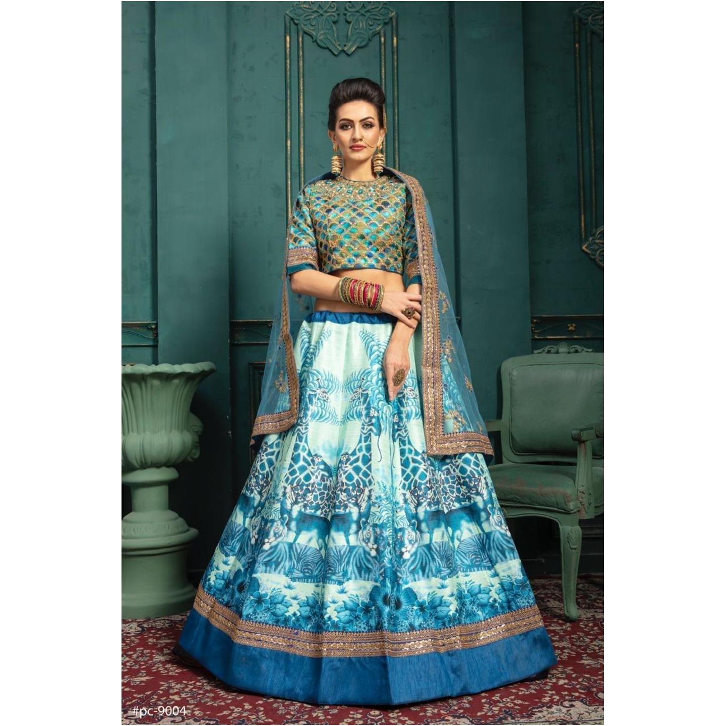 CHENNAI SILK LEHENGAS by GHOOMER