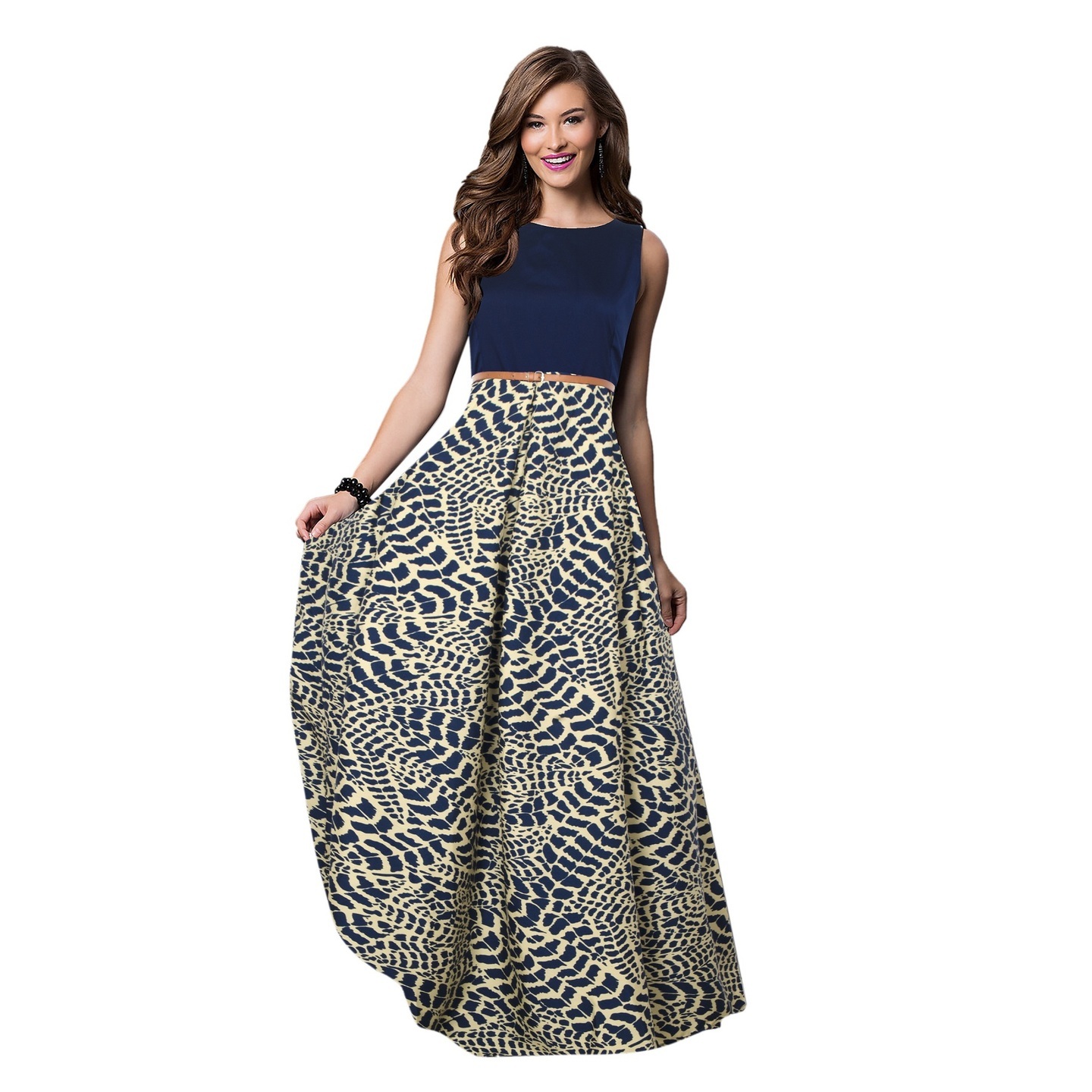 WILD TIGER GOWNS WITH BELT