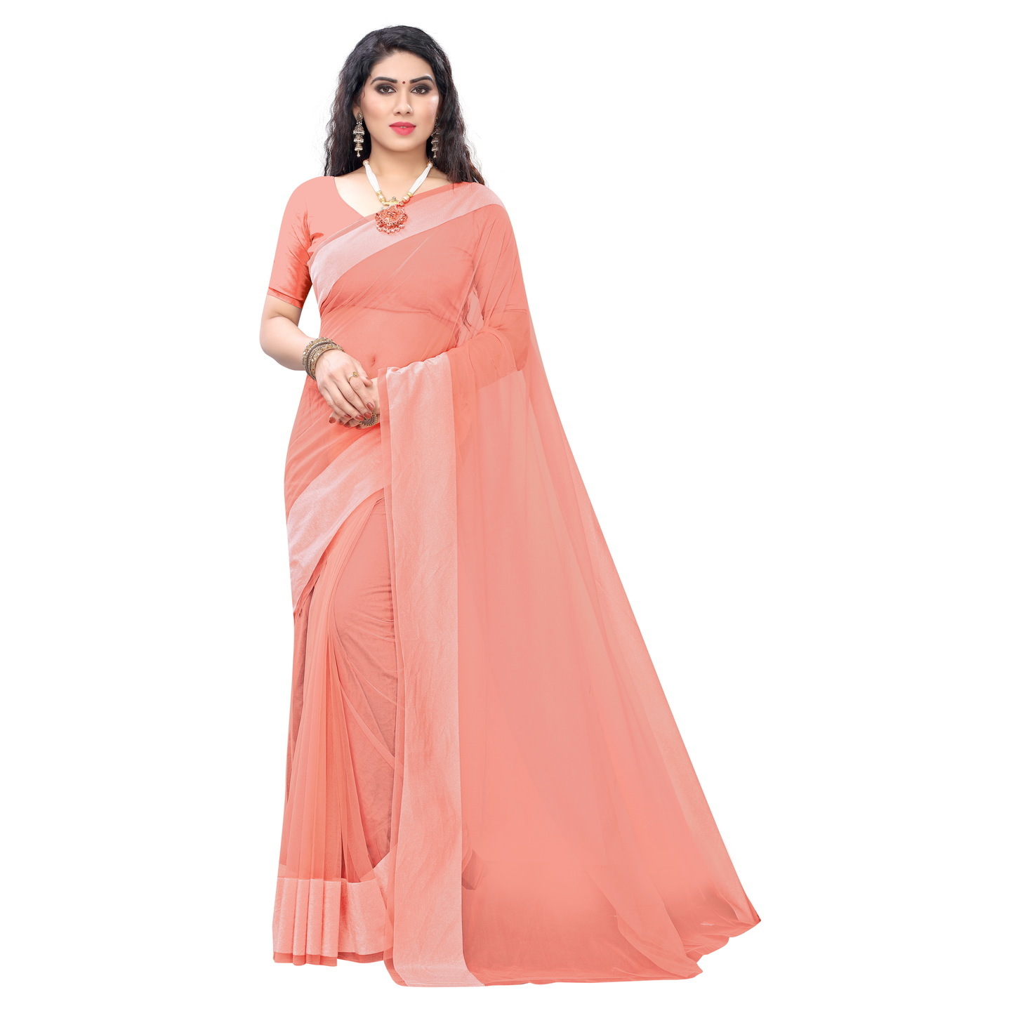 PASTRY ORANGE ORGANZA SAREE