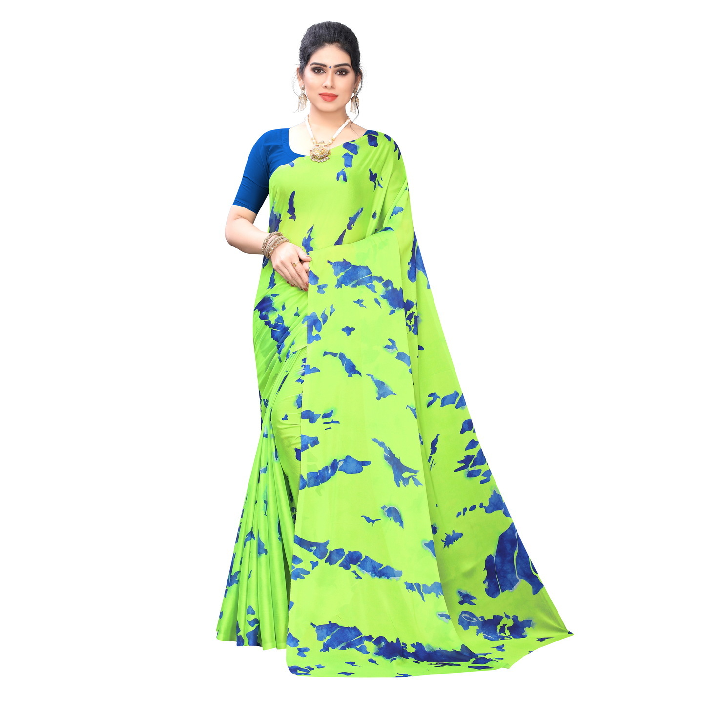 GREEN CLOUD DESIGNER SAREE