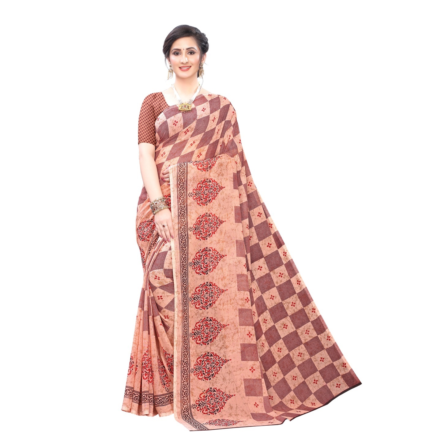 Beautiful Printed Georgette Saree with Blouse Piece