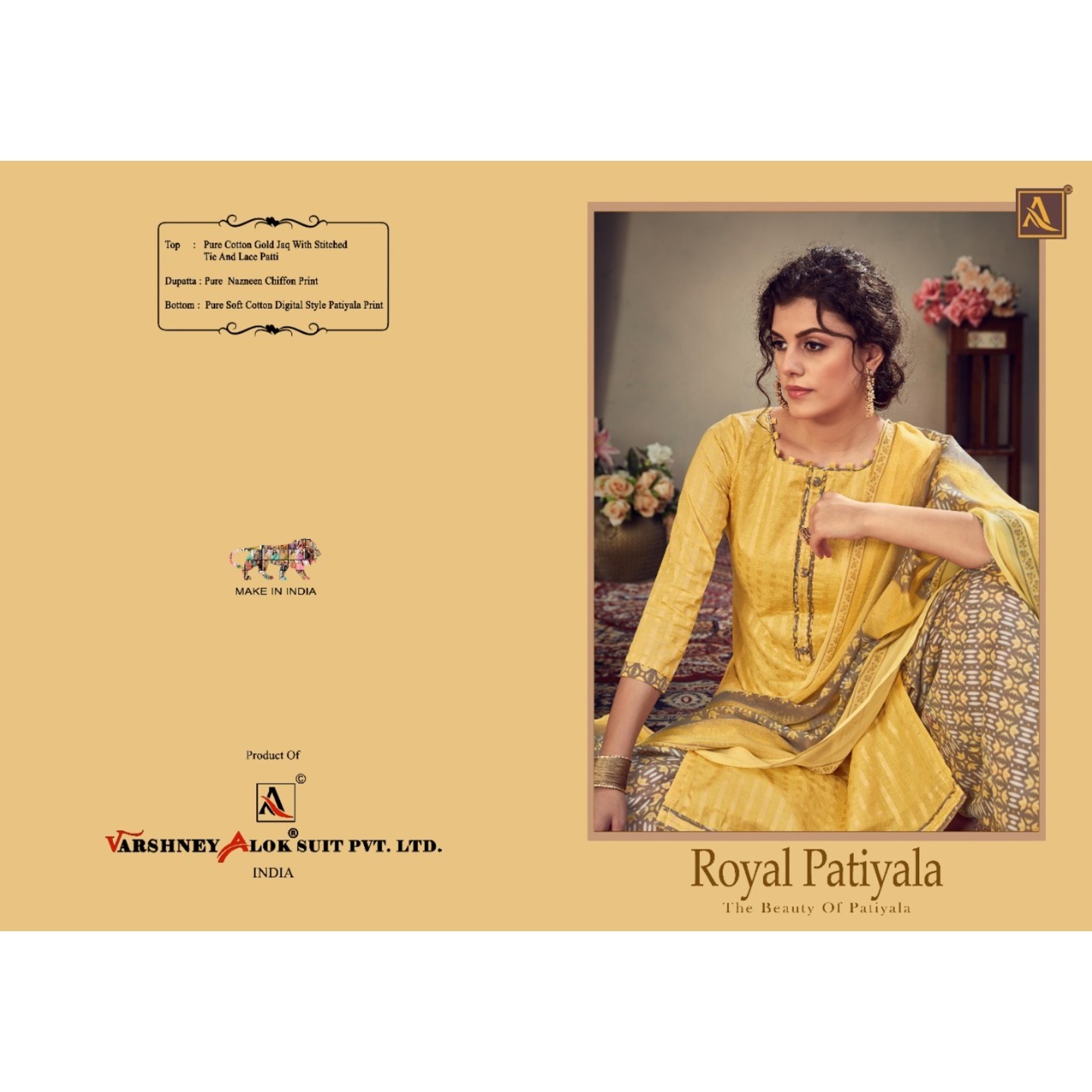 Alok Suit - Make in India  Launches its New Catalog: ROYAL PATIYALA