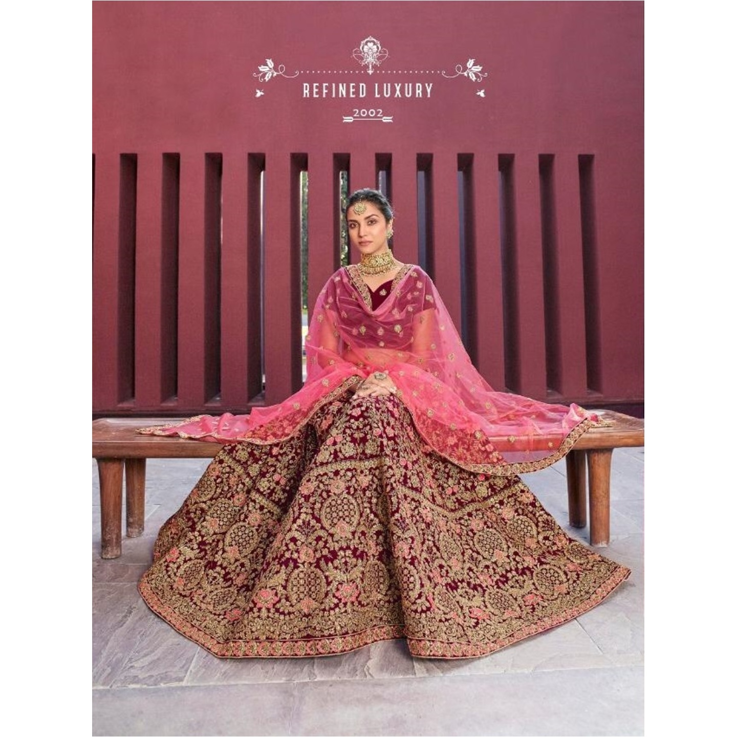 DESIGNER HEAVY VELVET BRIDAL LEHENGA BY SENHORA