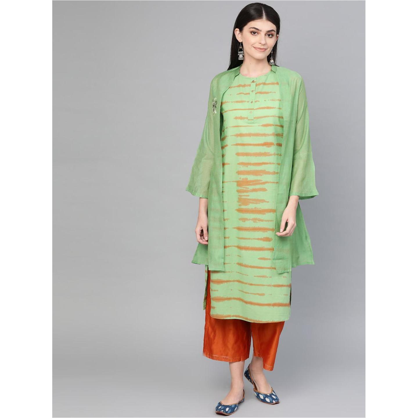 Jaipuri Kurta with Shrug