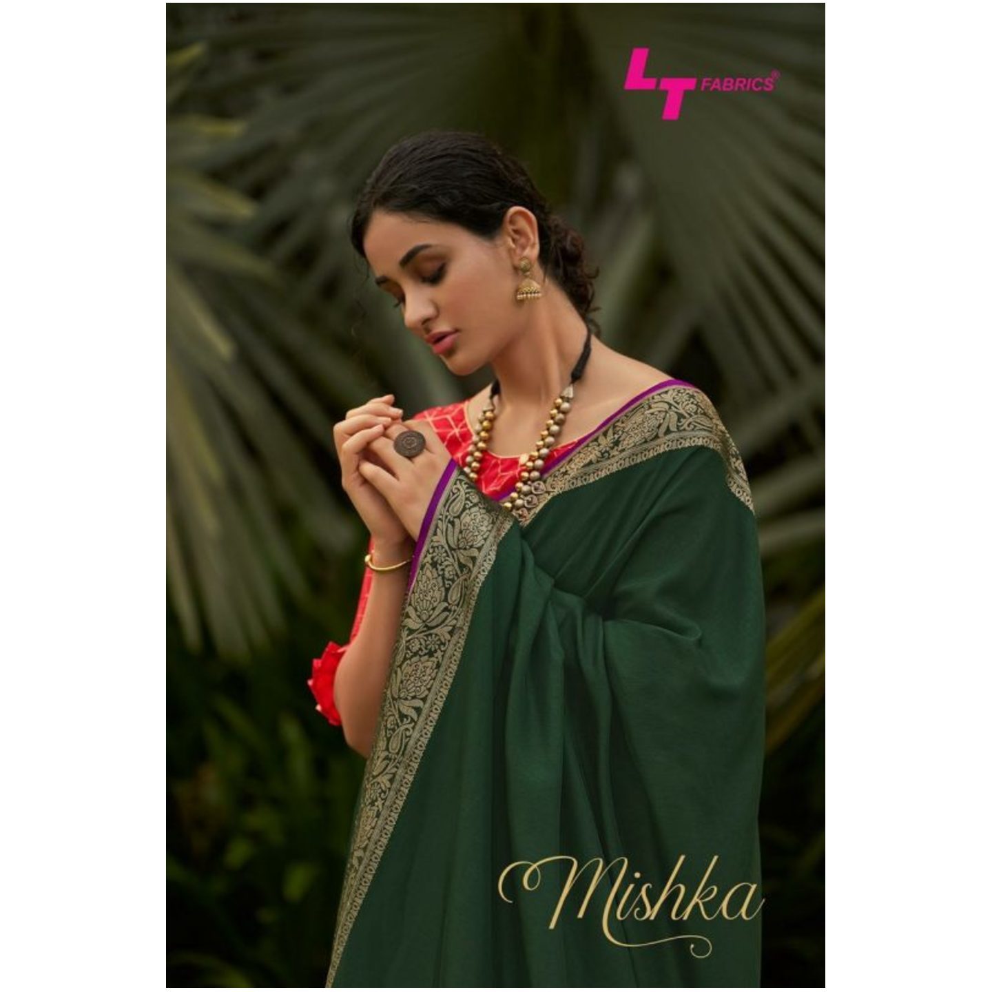 LT Fabrics Mishka Viscose with Fancy Blouse Saree