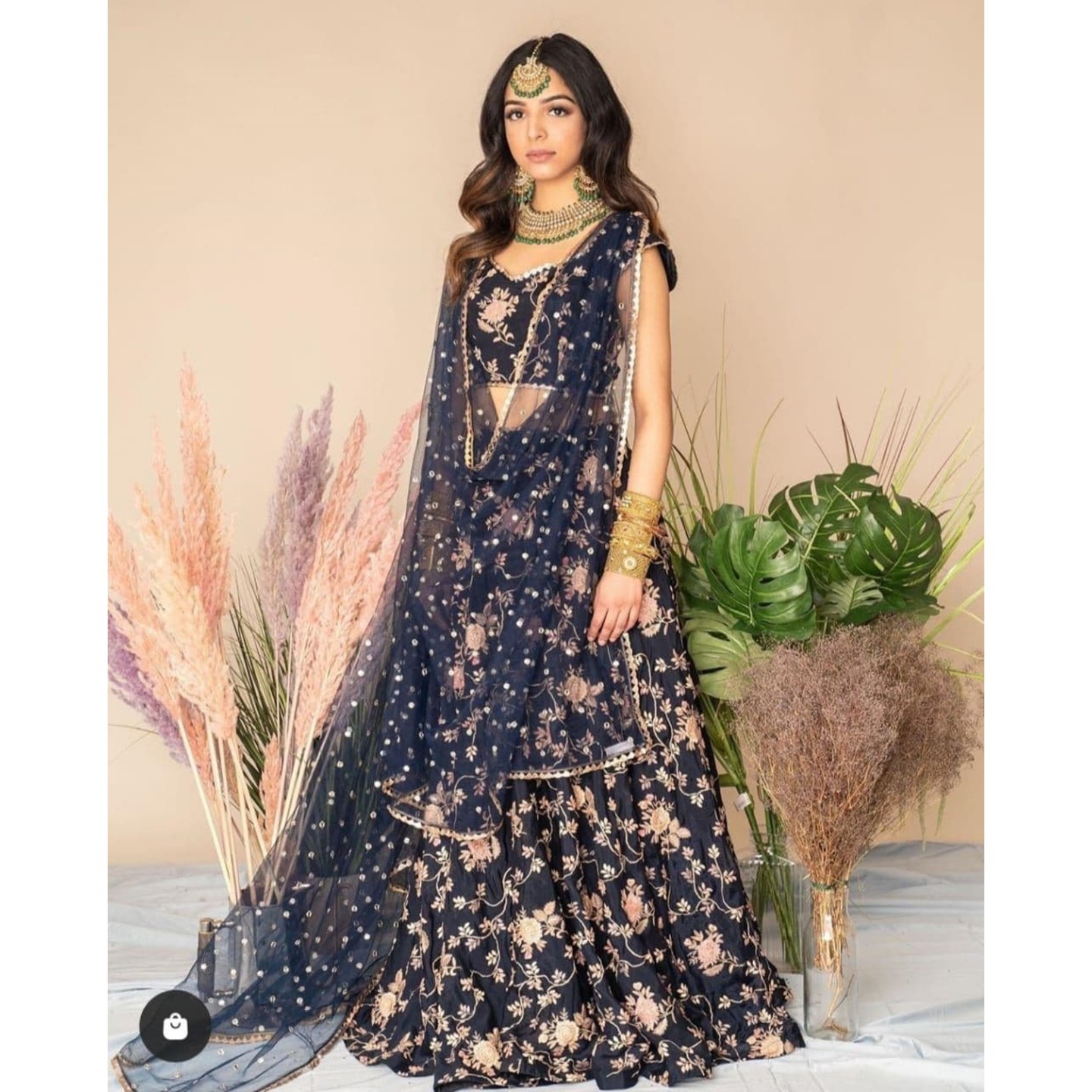 ROYAL CLASSICAL BLUE LEHENGA