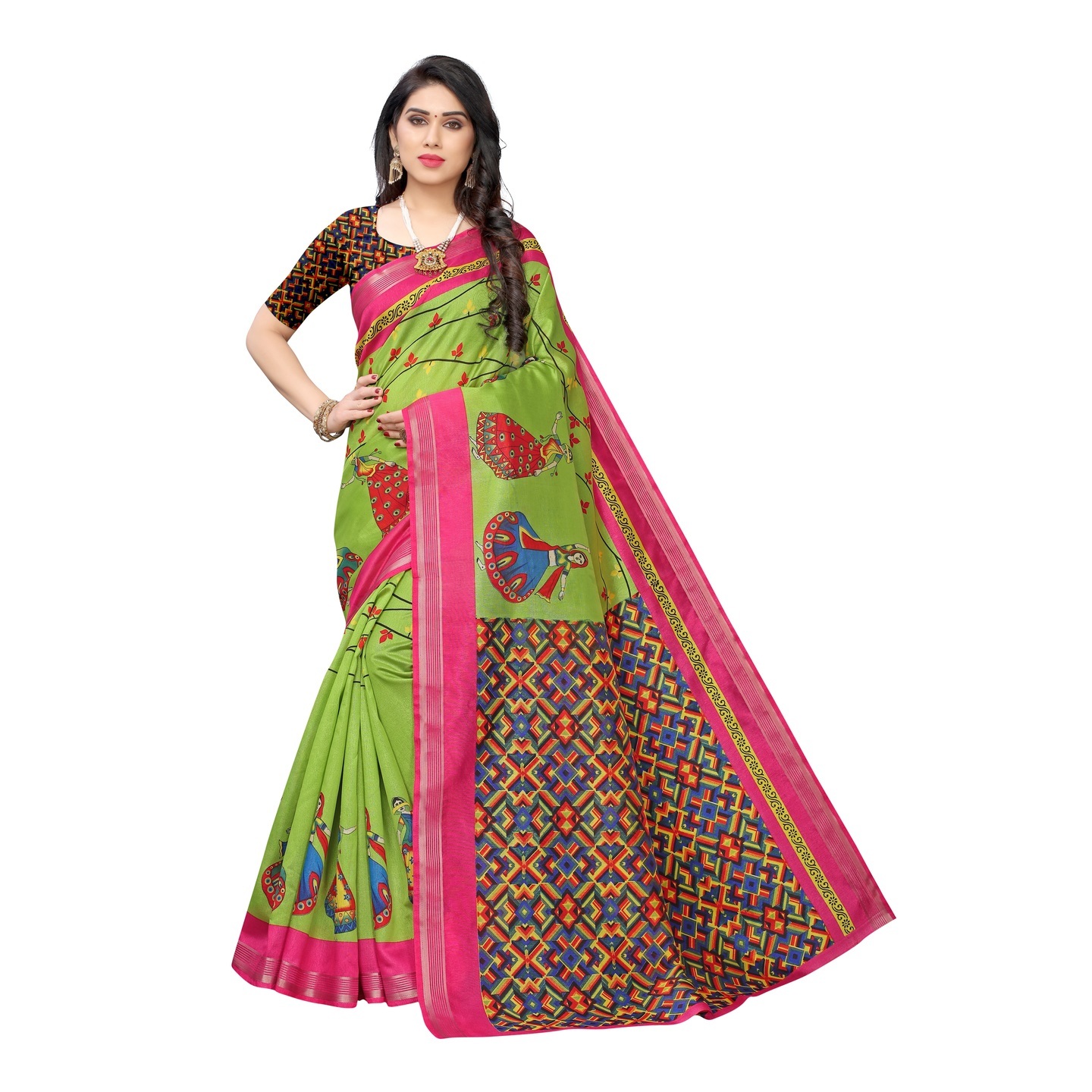 DESIGNER GREEN KATHAKALI SAREE