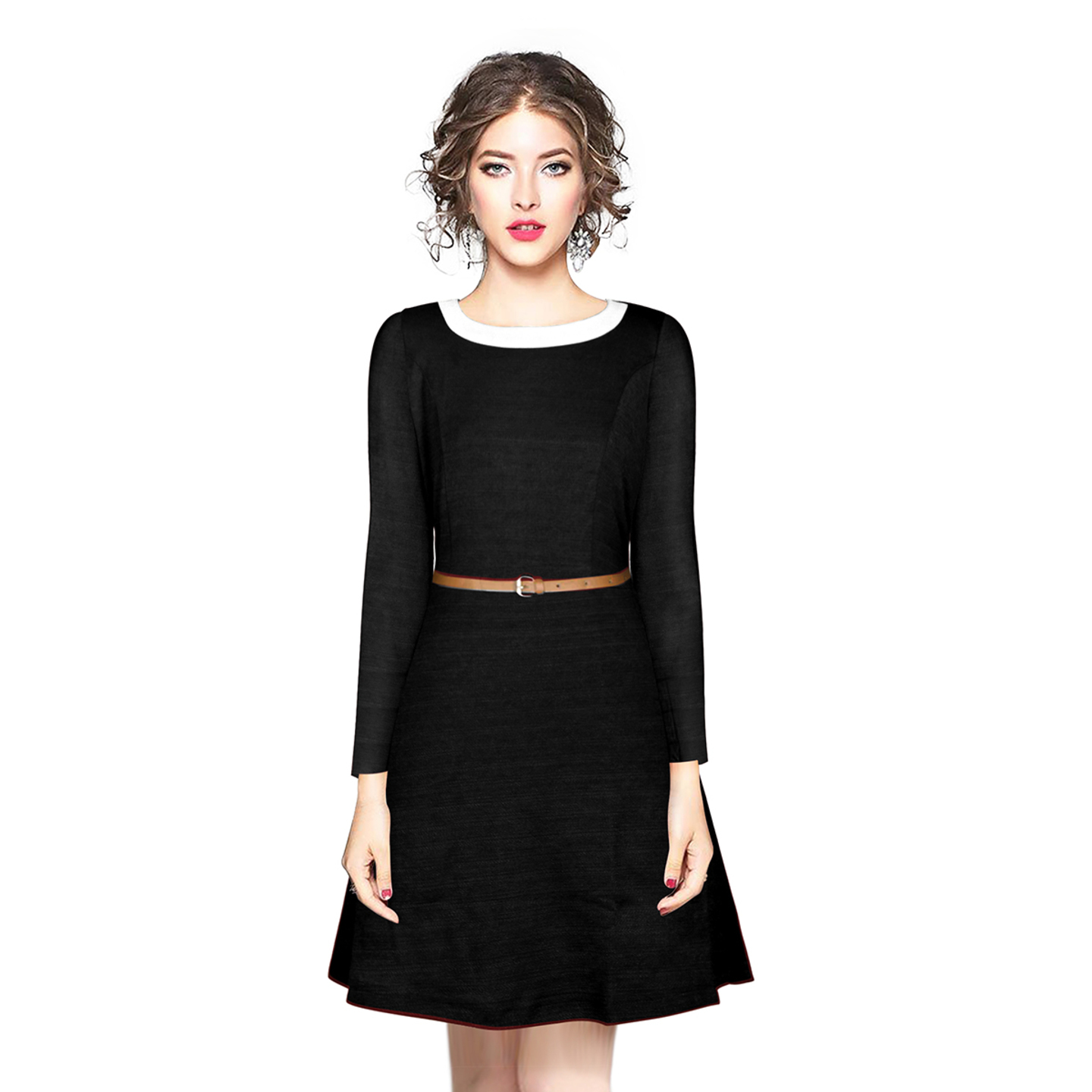 ISHA SKATER DRESS WITH BELT