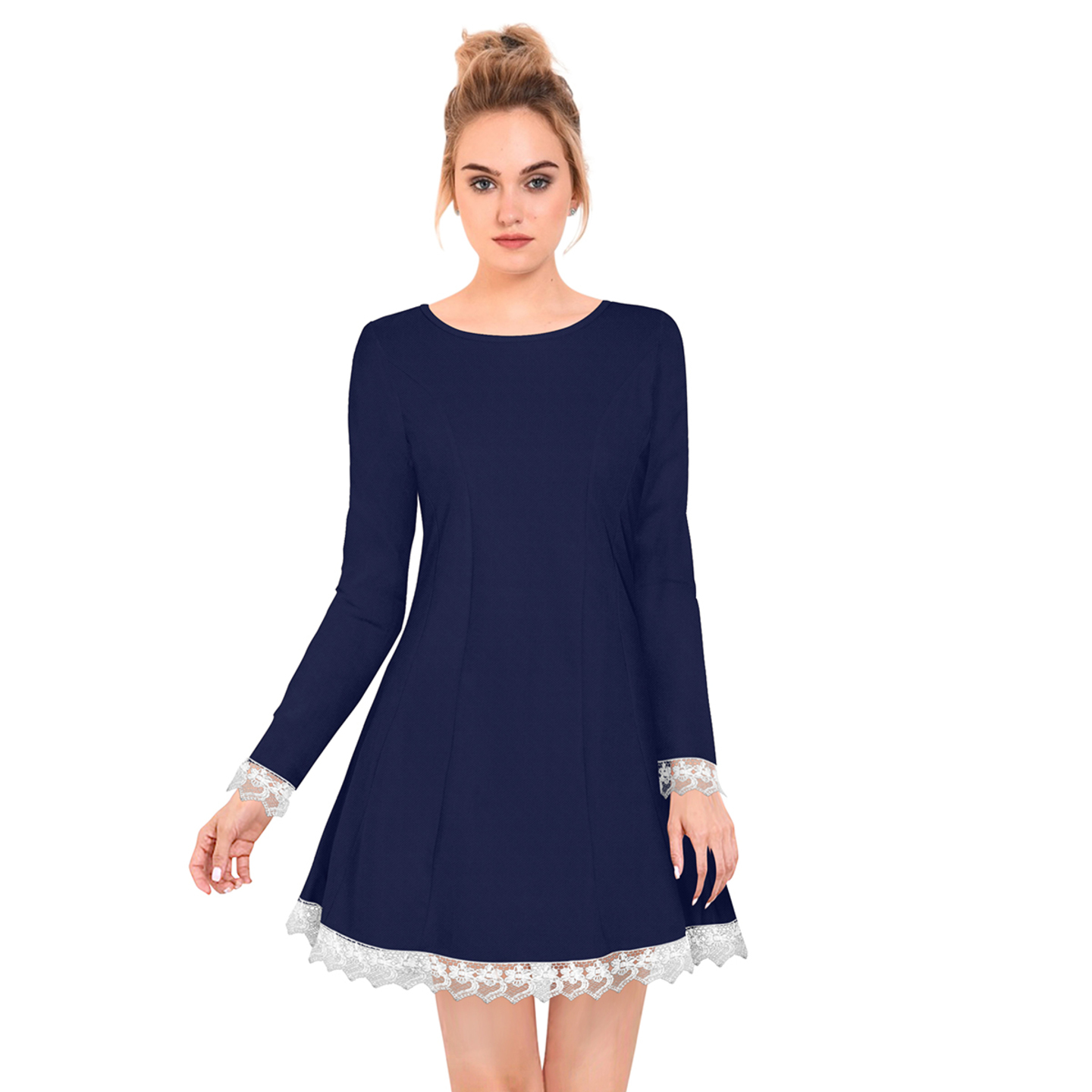 ISHA SKATER DRESS BLUE