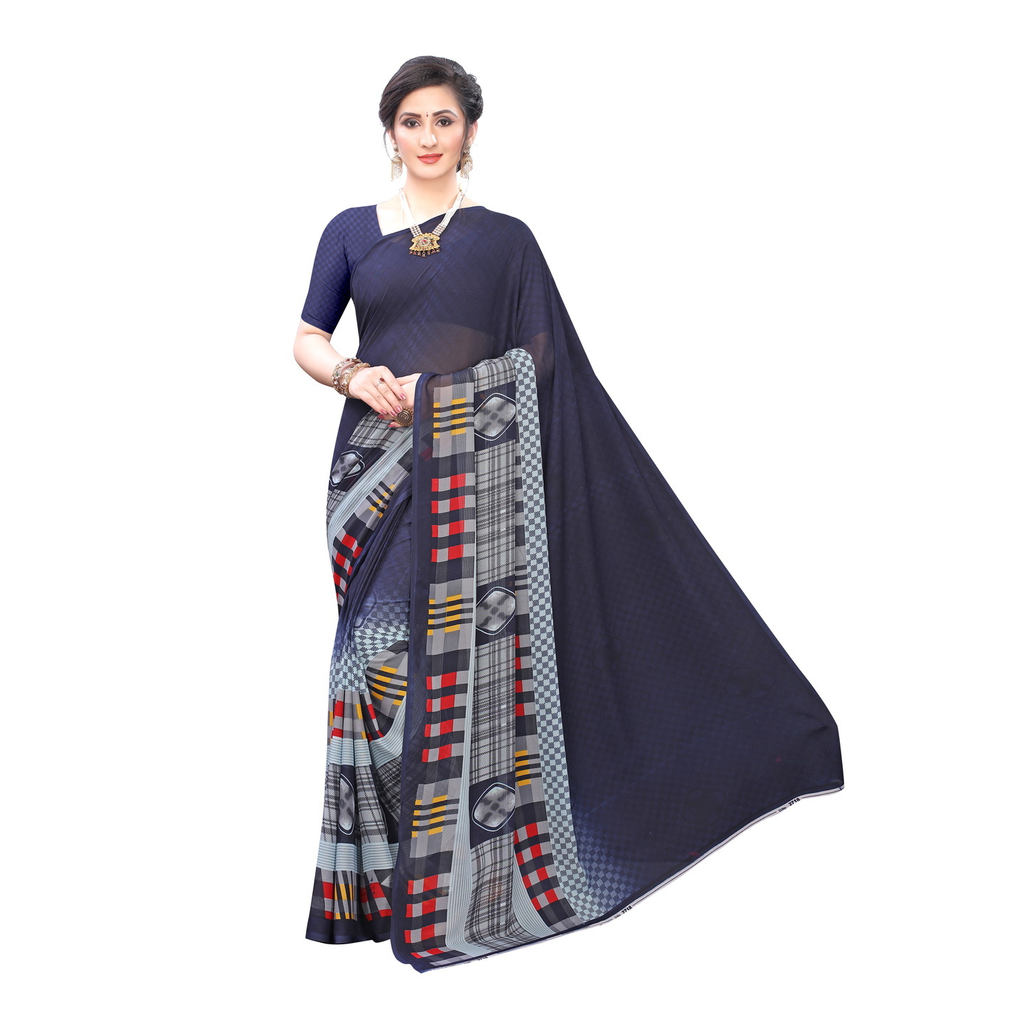 Beautiful Printed Georgette Saree with Blouse Piece