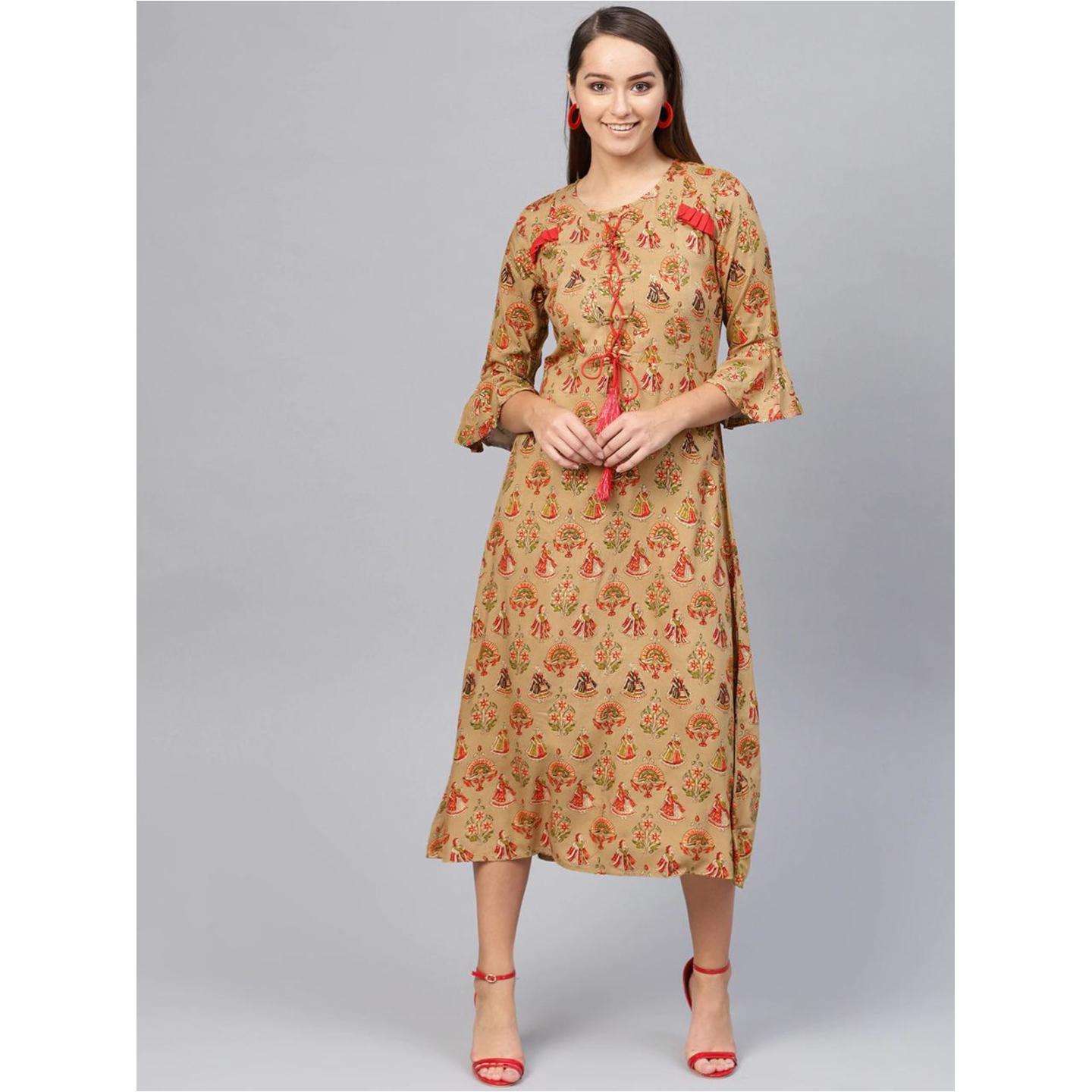 Jaipuri Royal A-Line Dress