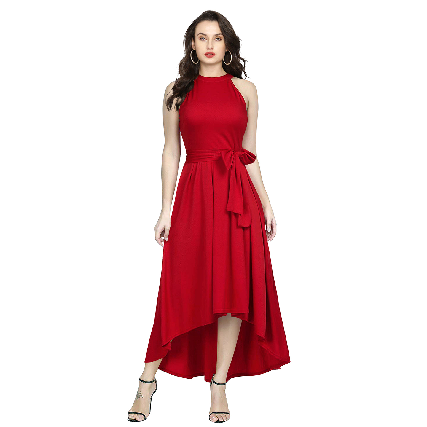 DESIGNER DELTIN MAROON GOWN