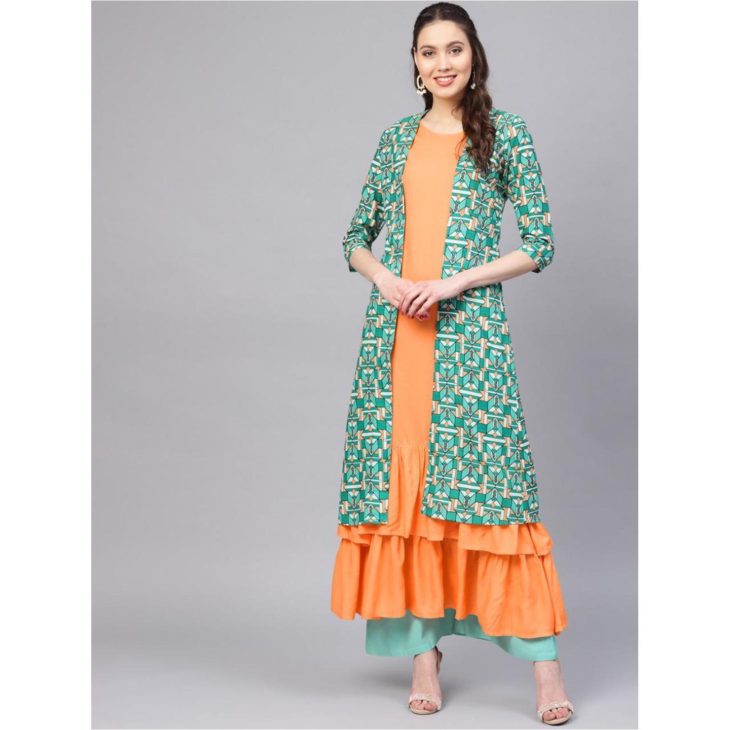 Jaipuri Kurta with Jacket Set