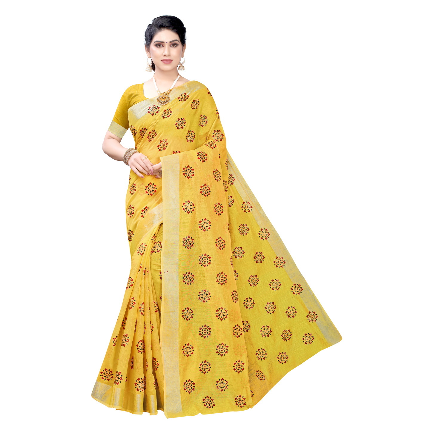 RUBINA DESIGNER YELLOW SAREE