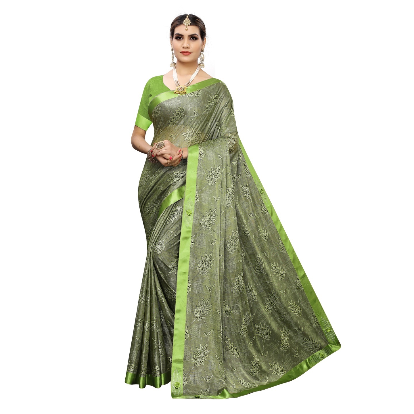 MALAI SILK MEHENDI SAREE