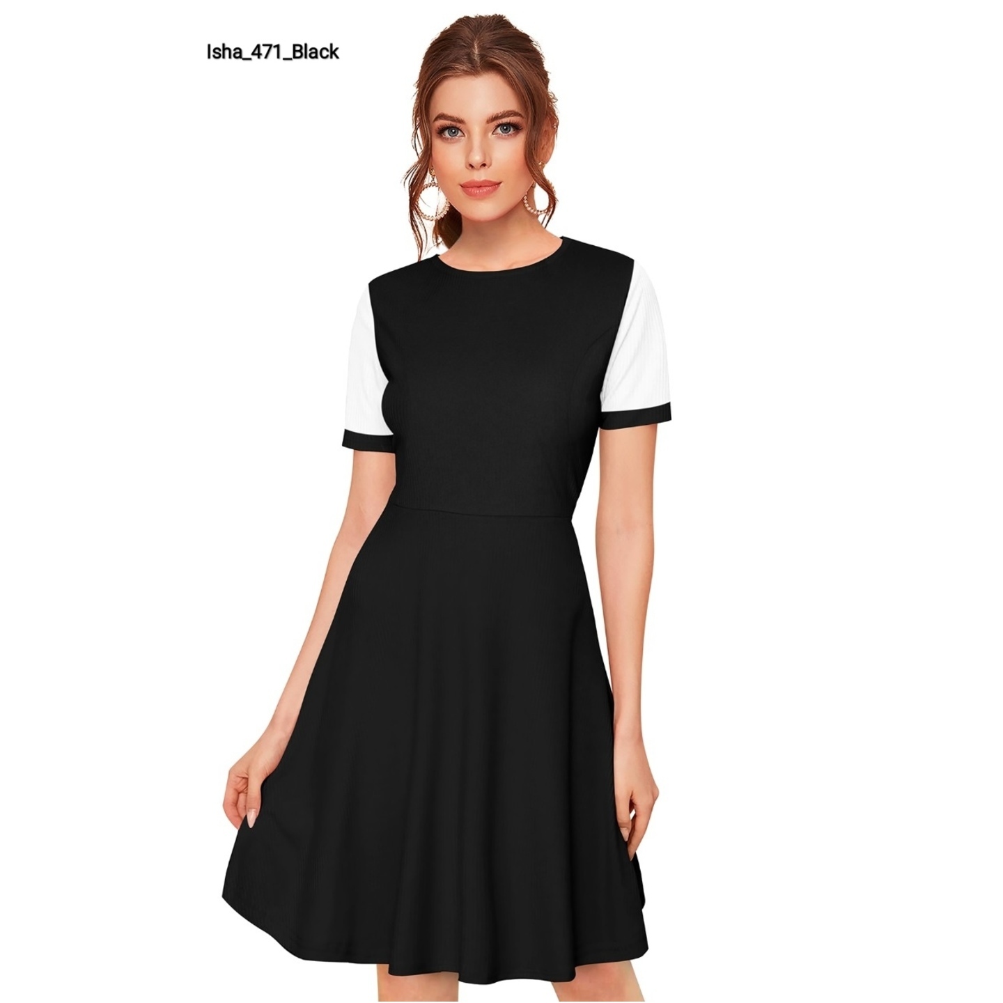 ISHA CASUAL BLACK WESTERN DRESS