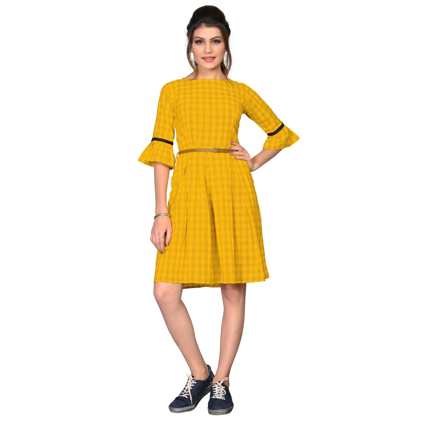 TRENDY COTTON KURTIS WITH BELT