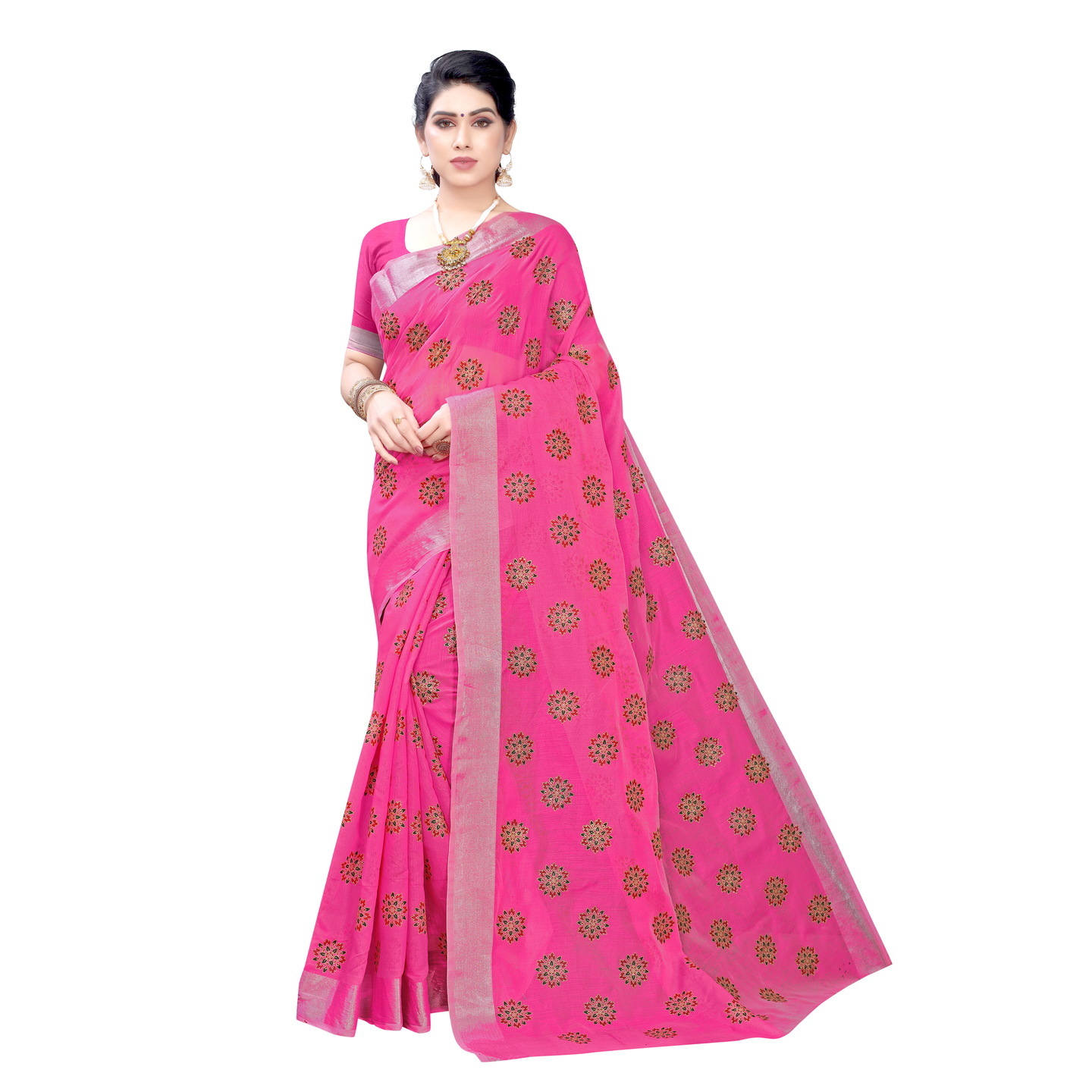 RUBINA DESIGNER PINK SAREE